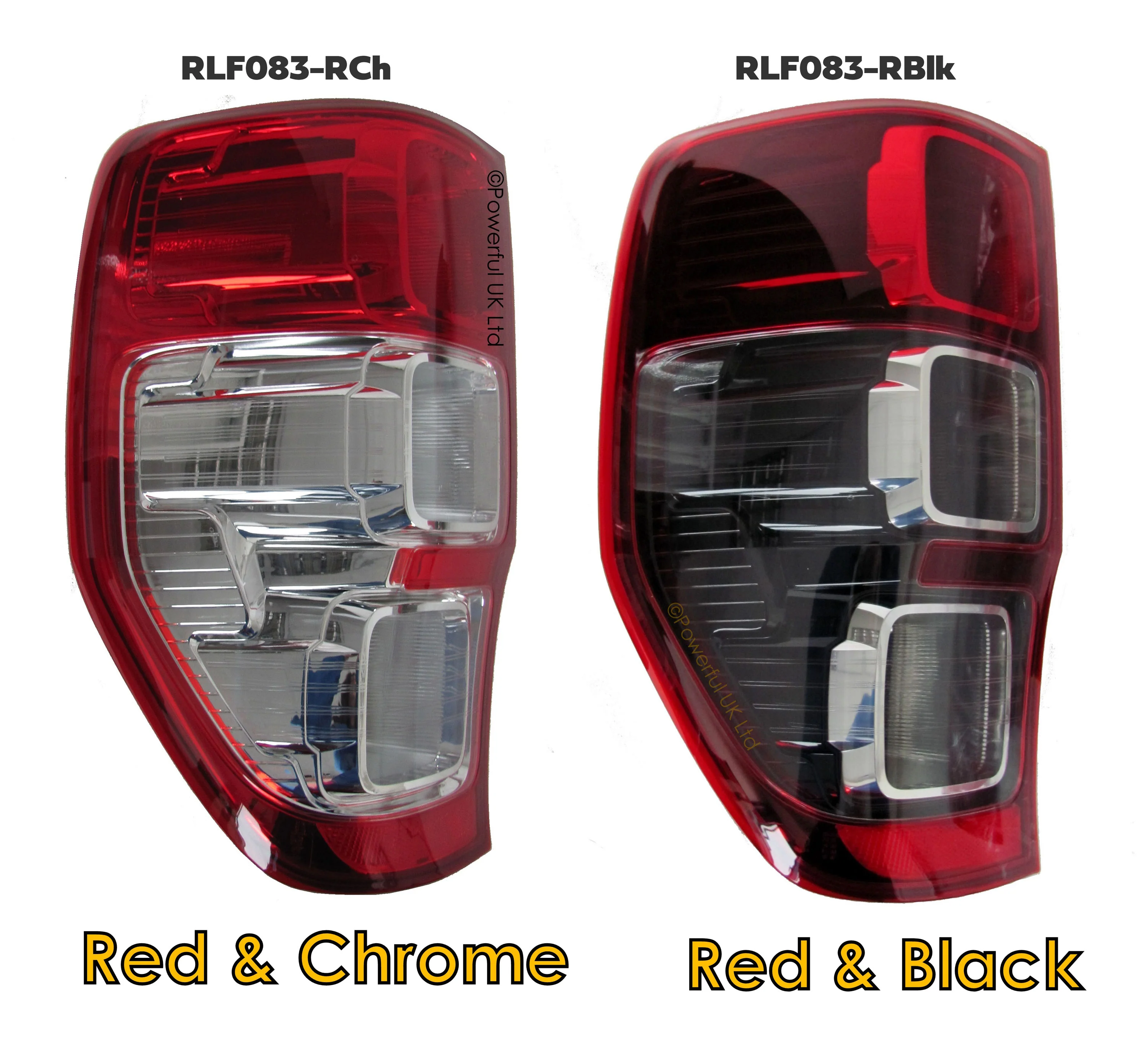 Rear Light 2012 on Red/Black (aftermarket) - LHD Spec - LH - for Ford Ranger - Image 6