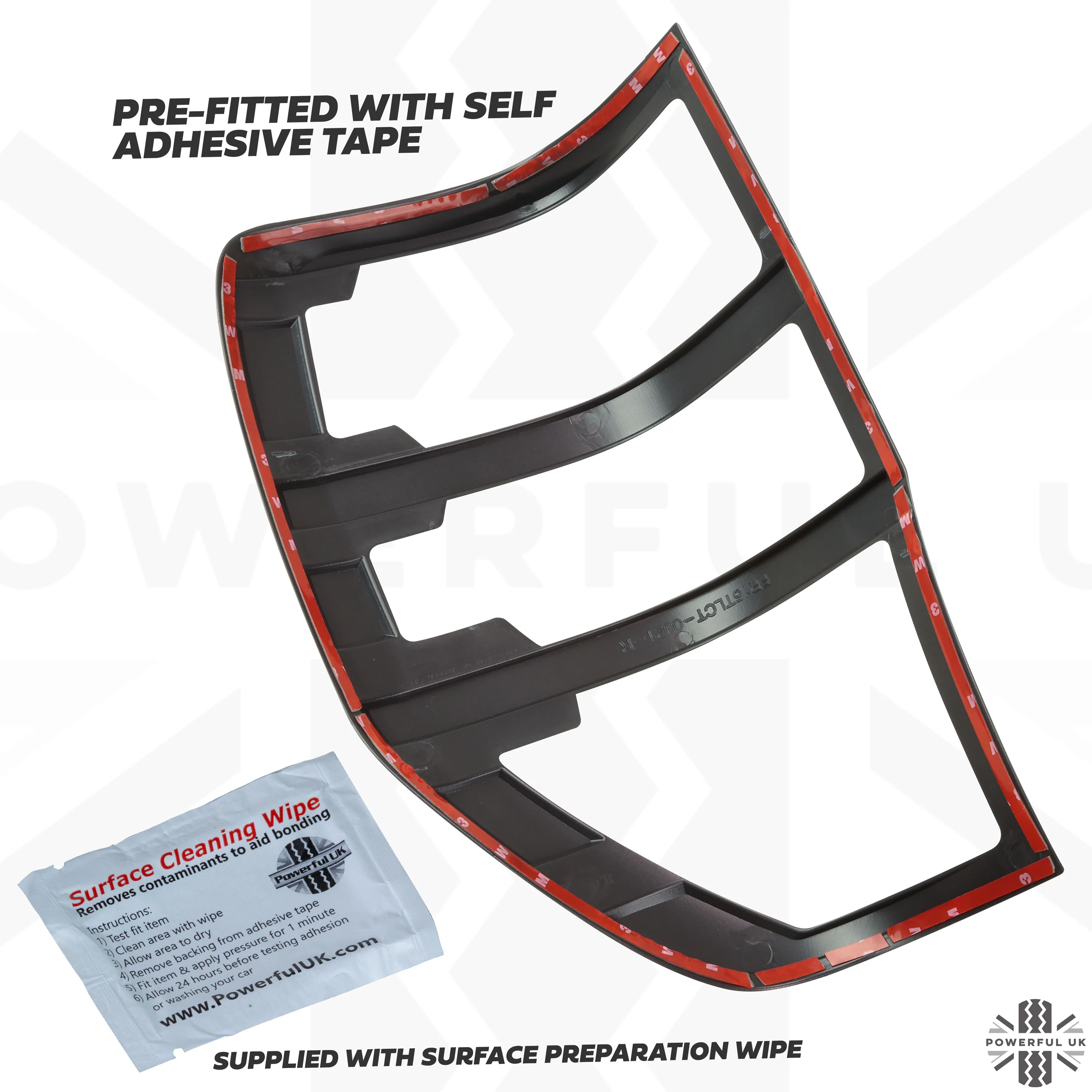 Rear Light Covers - Satin Black - for Ford Ranger 2012 on - Image 4