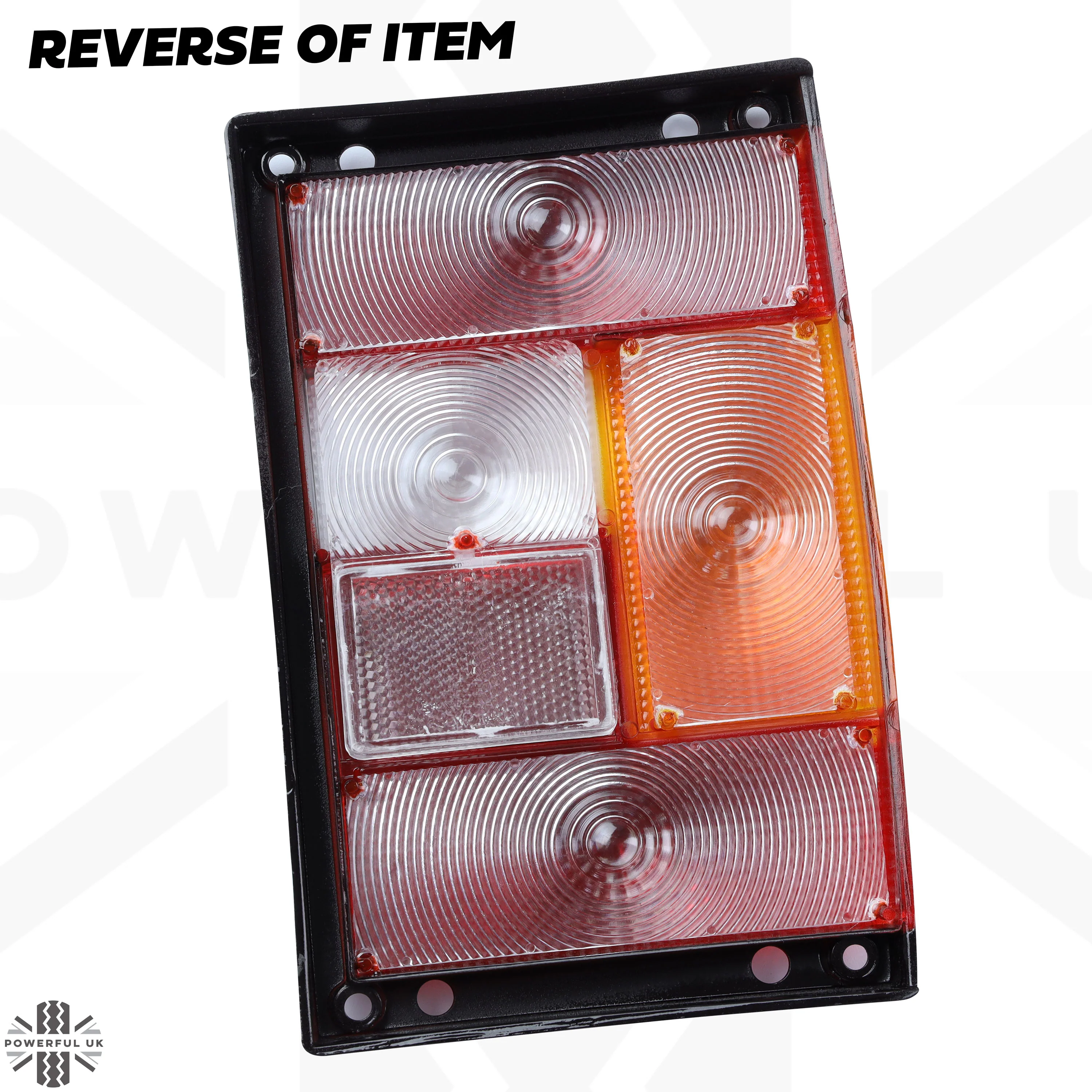 Rear Light Lens for Range Rover Classic - Main Lens - Black Edge - Left Side - Image 6