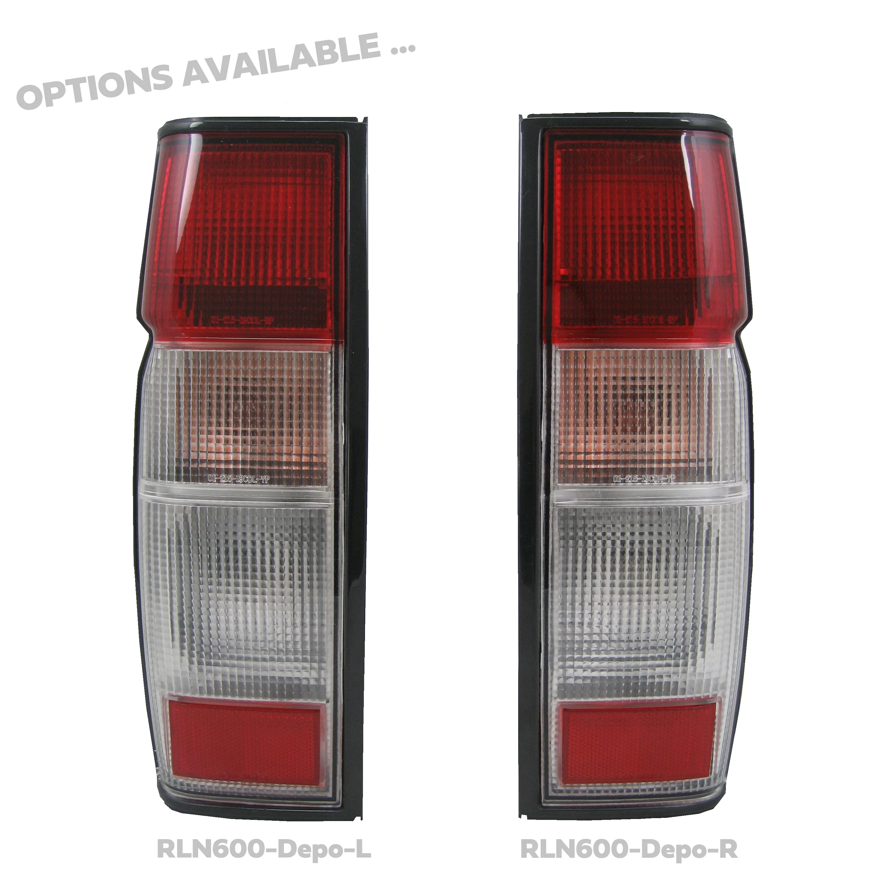 Rear Light - RED/CLEAR/CLEAR (36cm Tall) - RH - for Nissan Navara D21 - Image 3