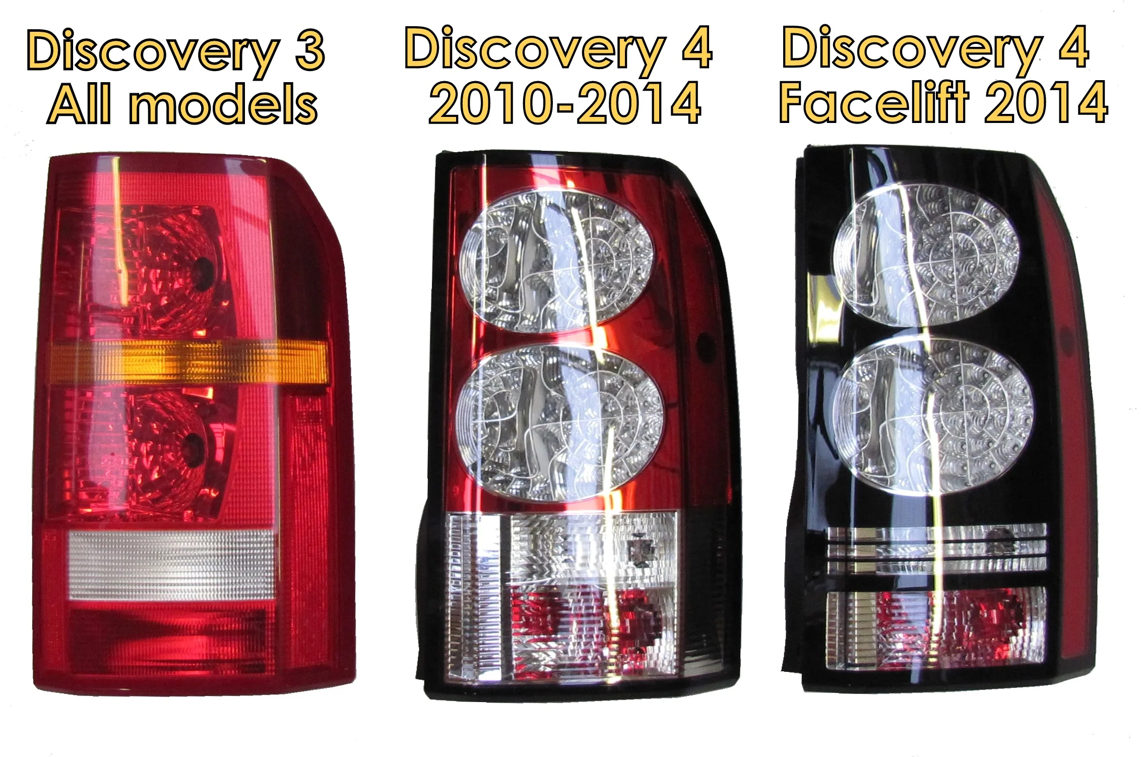 Rear Lights (UK spec) - Black LED - PAIR - for Land Rover Discovery 4 - Image 3