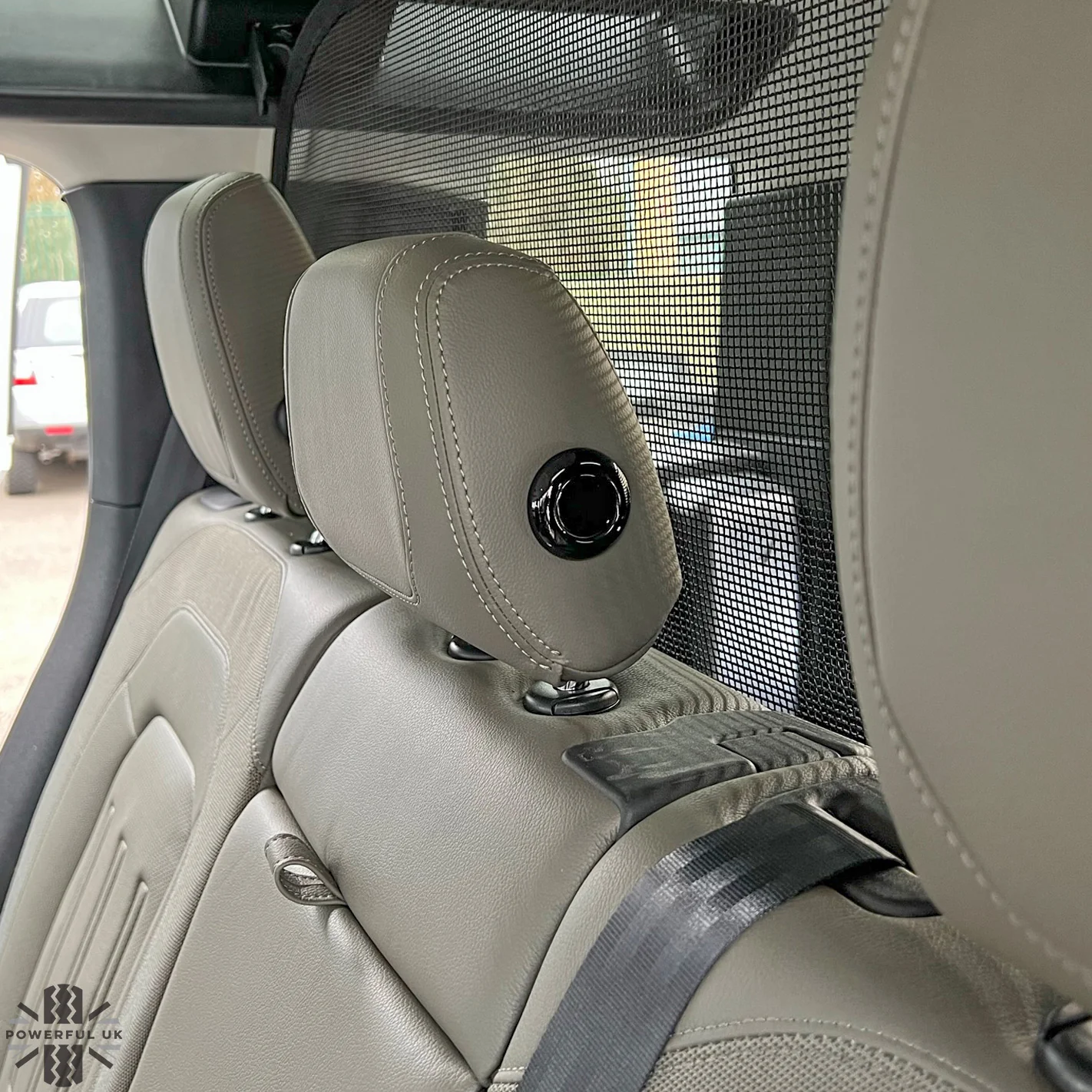 Rear Seat Headrest Button Covers for Land Rover Defender L663 - Gloss Black - Image 2