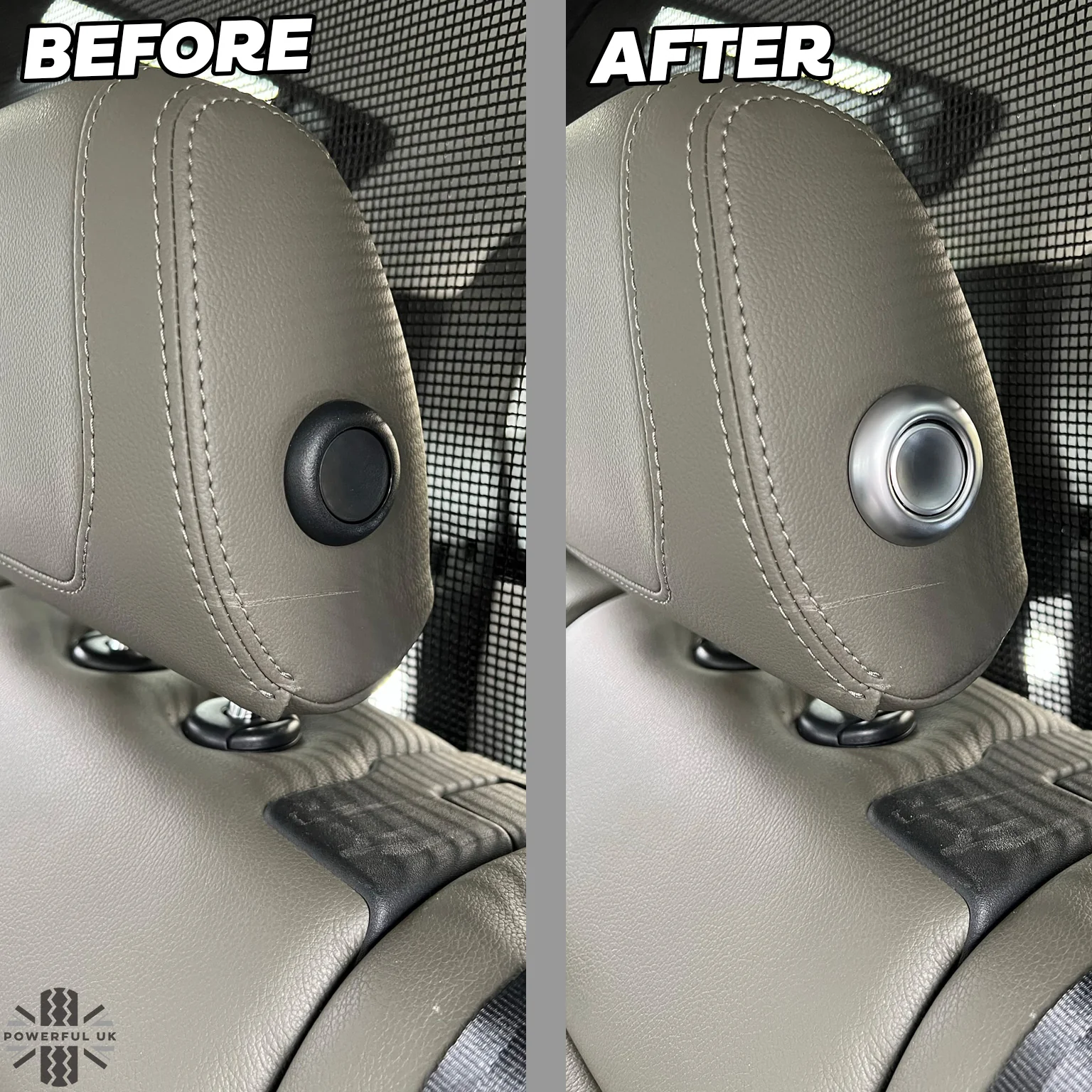 Rear Seat Headrest Button Covers for Land Rover Defender L663 - Silver - Image 5