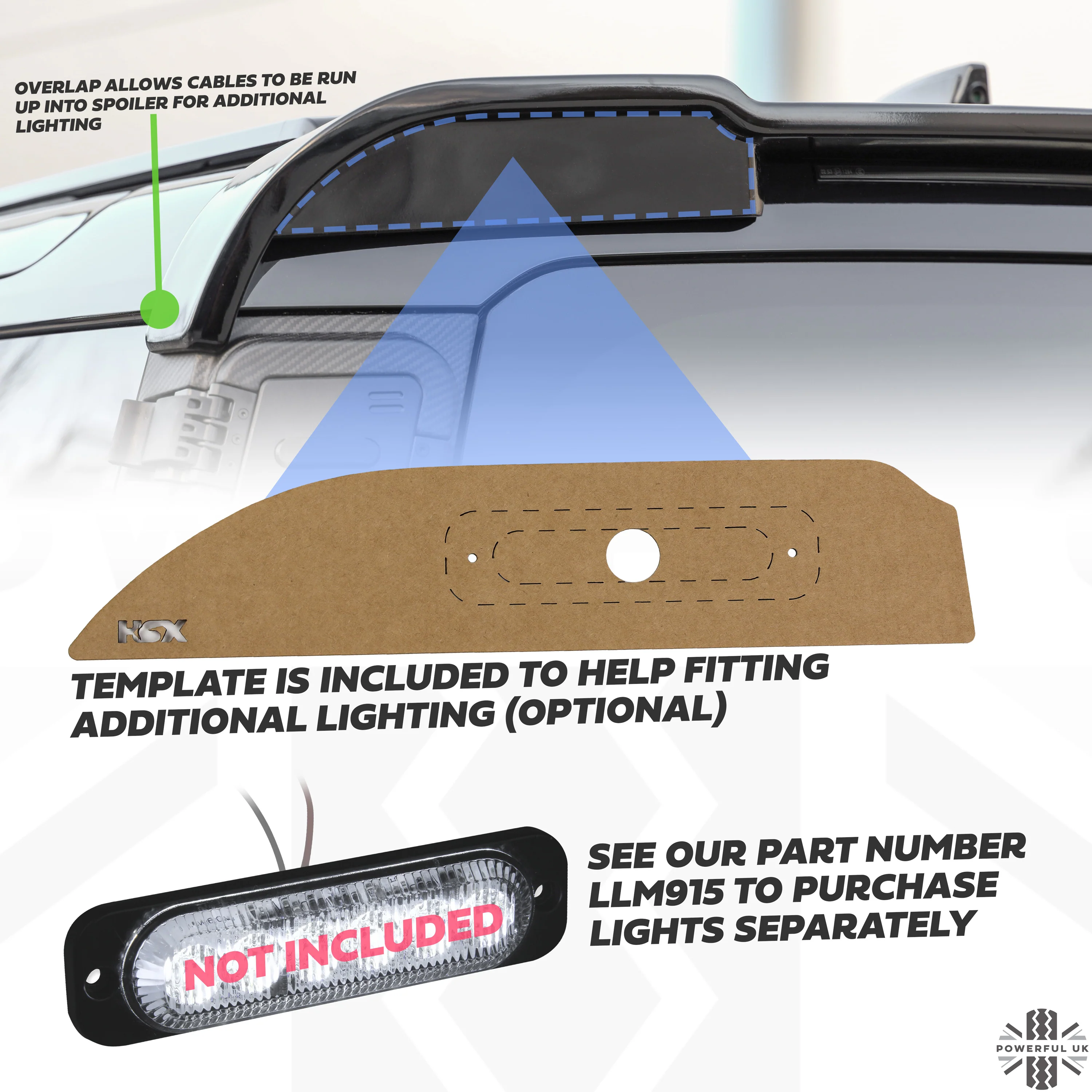 Rear Spoiler for Land Rover Defender L663 - PFUK Design - Unpainted - Image 10