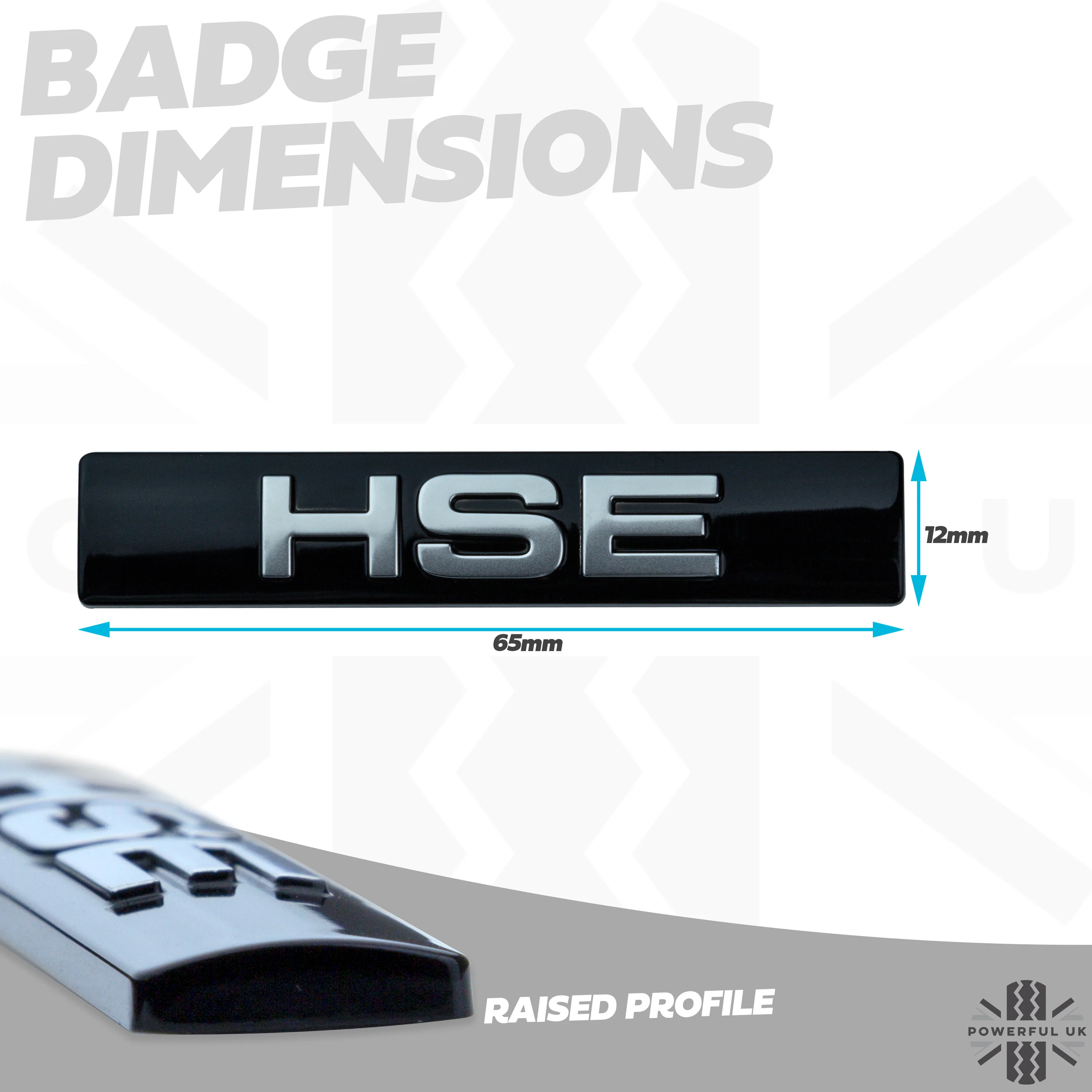 Rear Tailgate HSE Badge - Black - Genuine for Land Rover Discovery 5 - Image 4