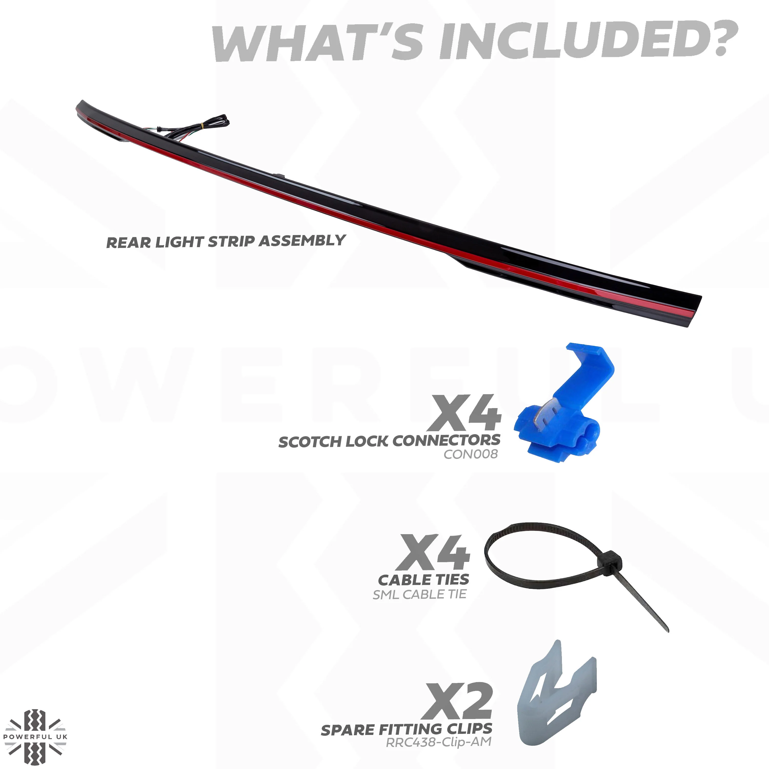 Rear Tailgate LED Lightbar for Range Rover Sport L494 WITH reverse camera - RED Lens - Image 4