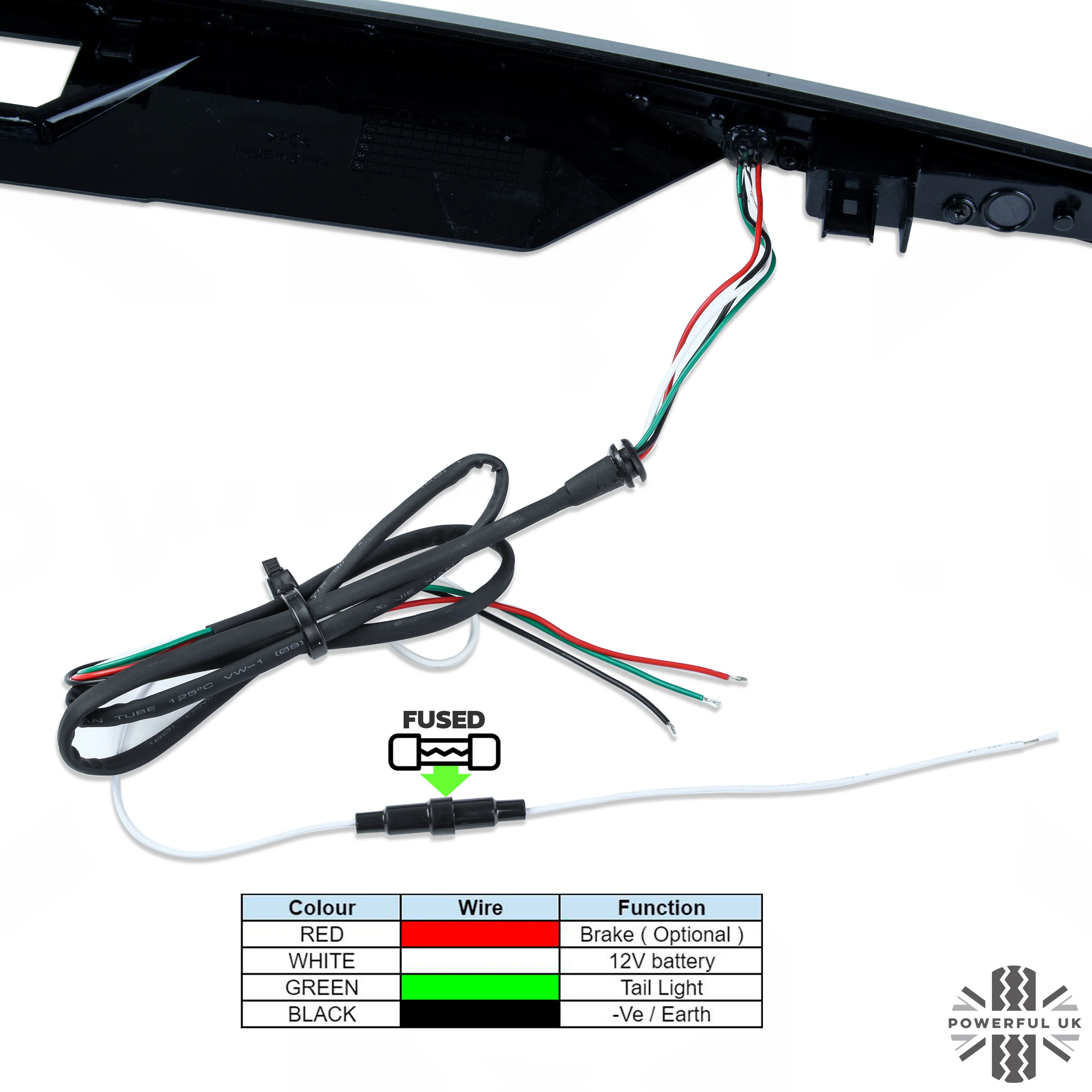 Rear Tailgate LED Lightbar for Range Rover Sport L494 WITHOUT reverse camera - SMOKED Lens - Image 8