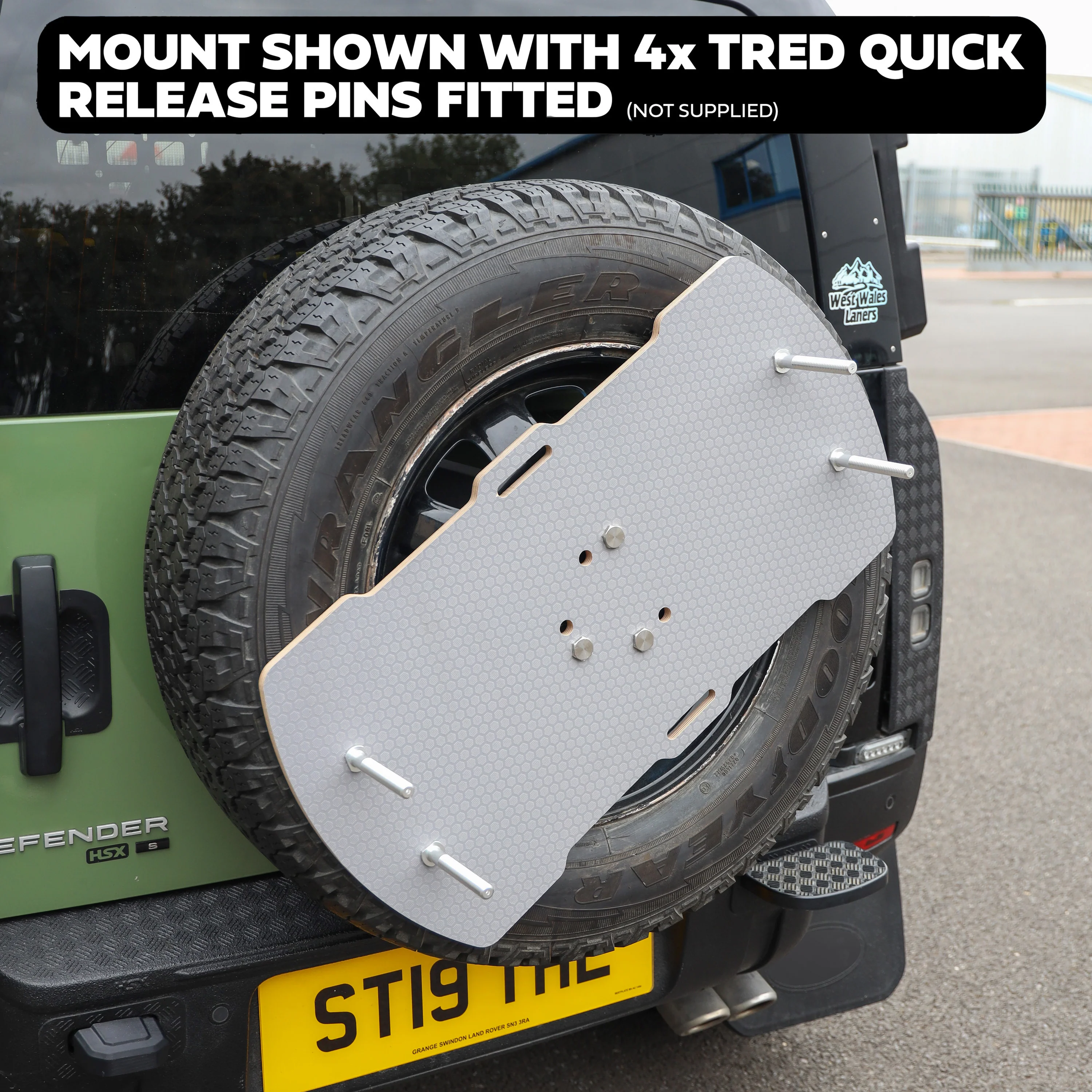 Recovery Board Spare Wheel Mount Kit for Land Rover Defender L663 - for ARB Tred Pro - Image 5
