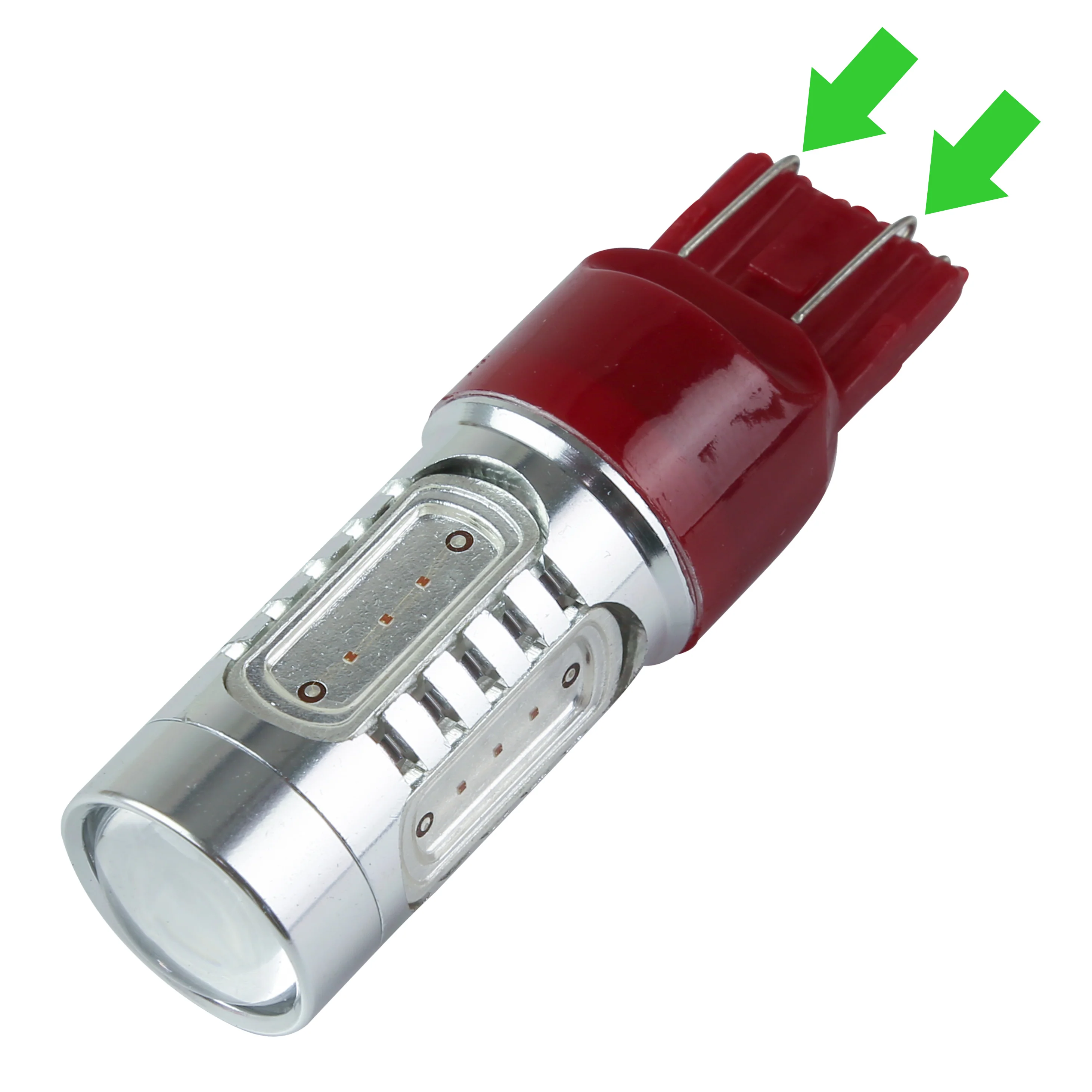 Red LED Bulb (T20) - Dual Function Stop/Tail - PAIR - Image 5