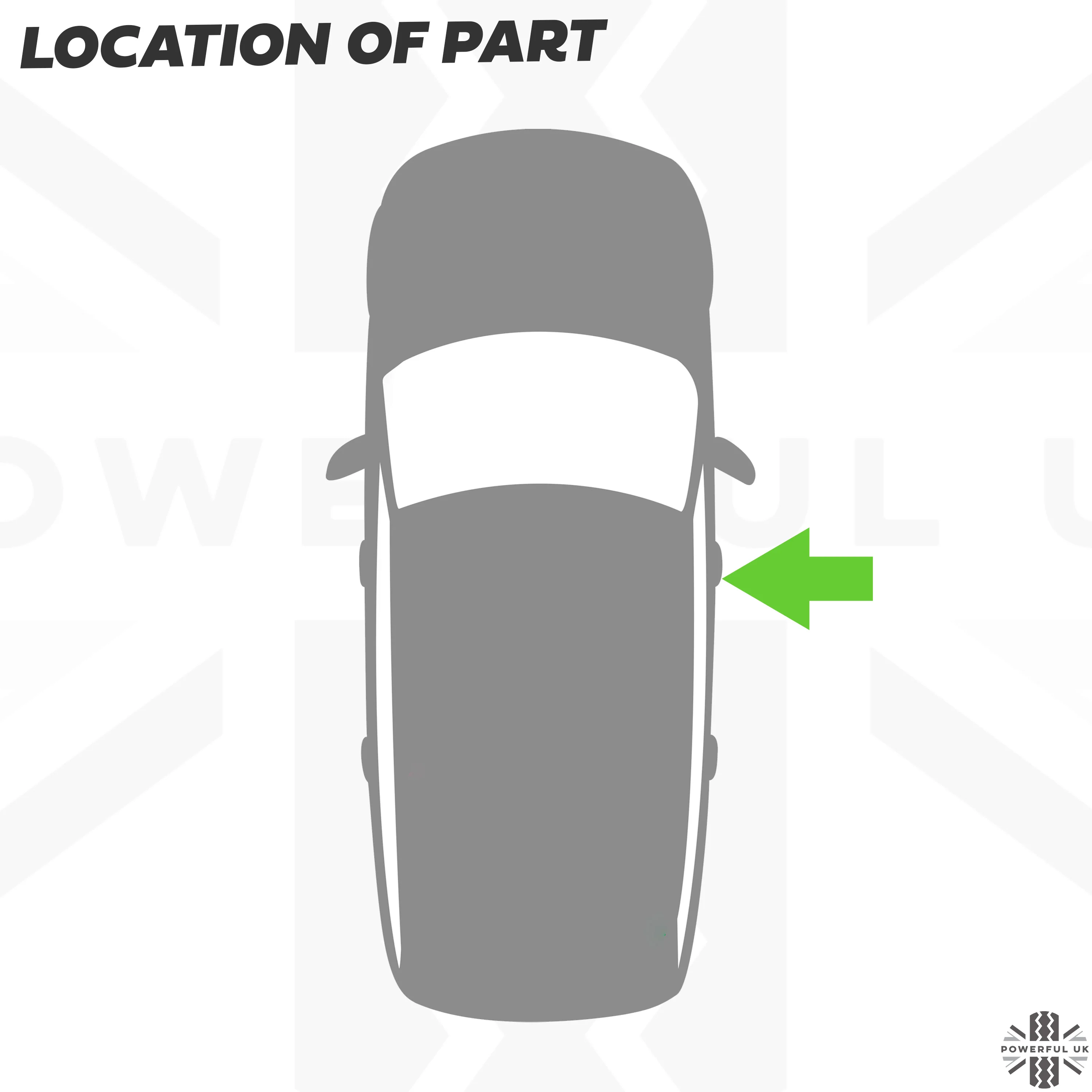 Replacement Door Handle Key Piece in Black for Range Rover Sport L494 - RH - Image 3