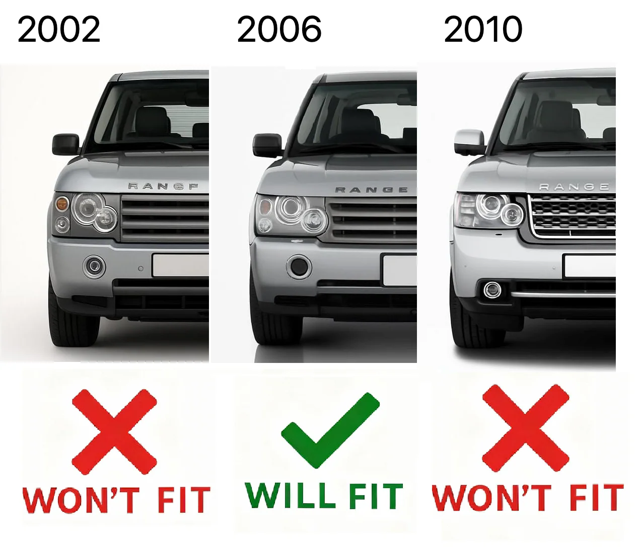 Replacement Headlight Lens for Range Rover L322 (2006-09) - RH - Image 4