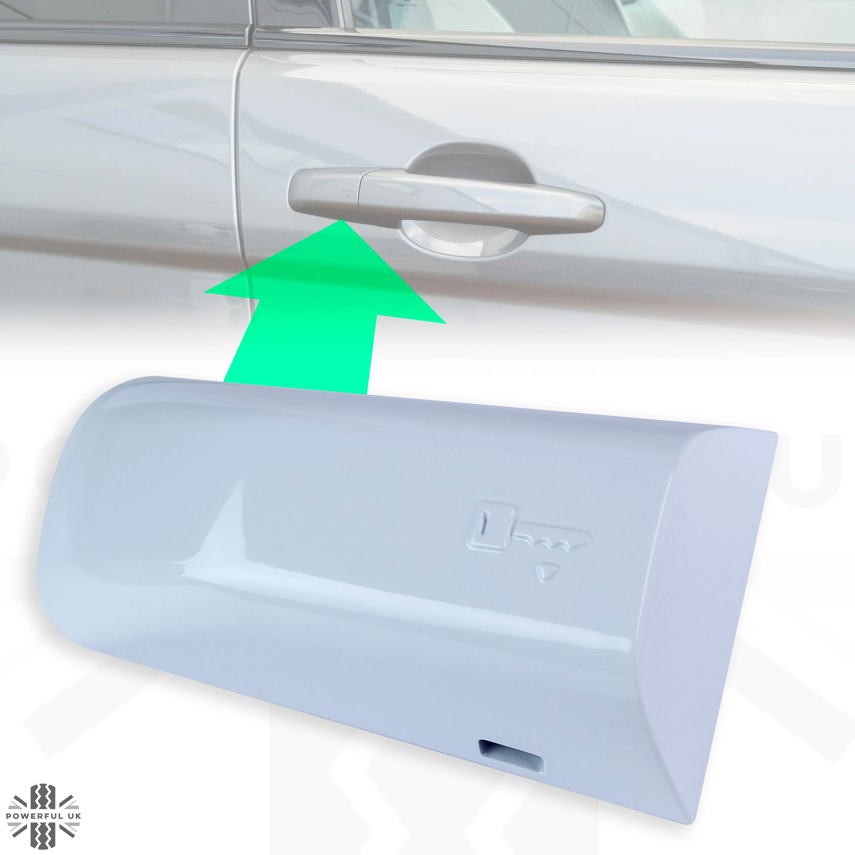 RIGHT Door Handle Key Piece for Land Rover Discovery 5 - Fuji White