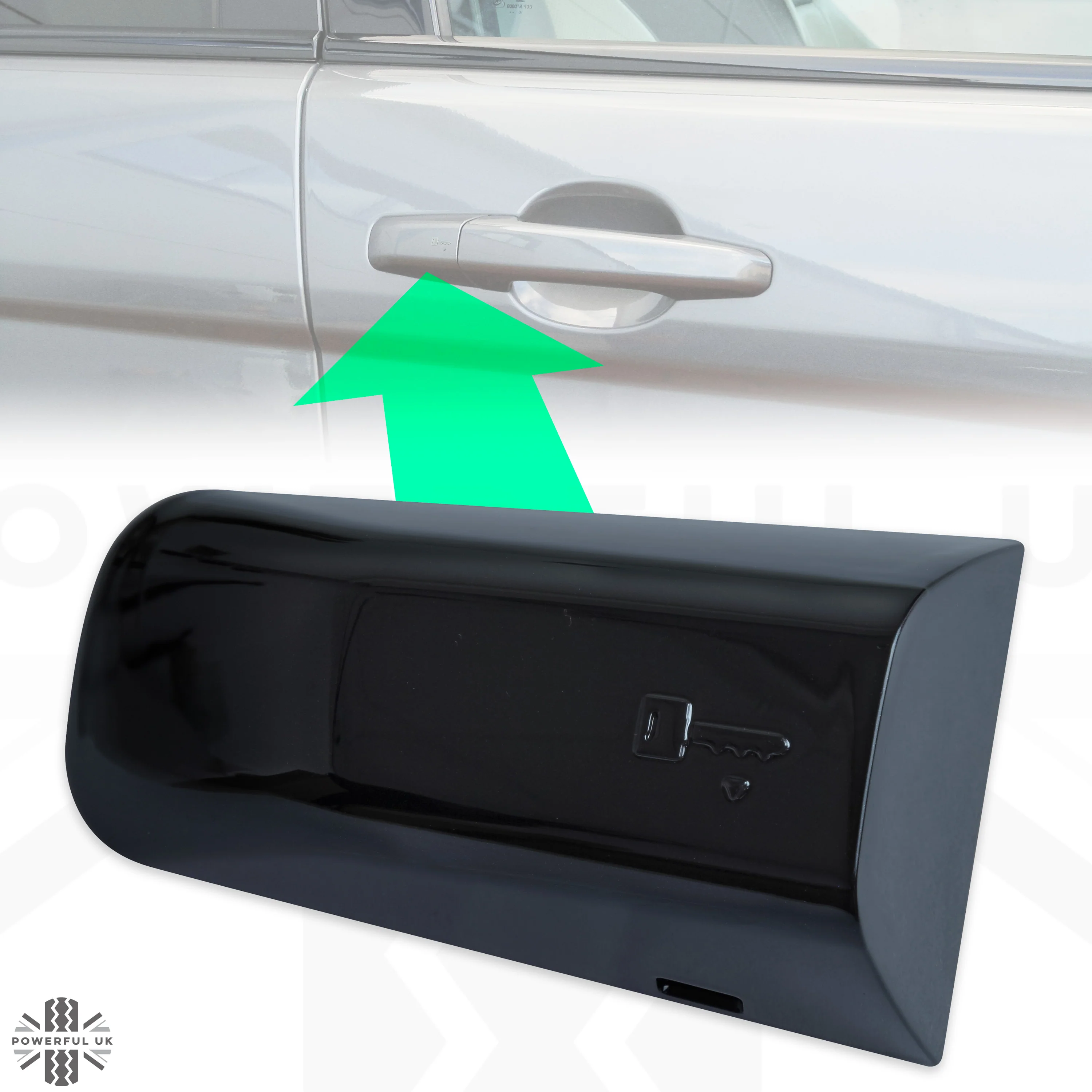 RIGHT Door Handle Key Piece for Land Rover Discovery 5 - Santorini Black