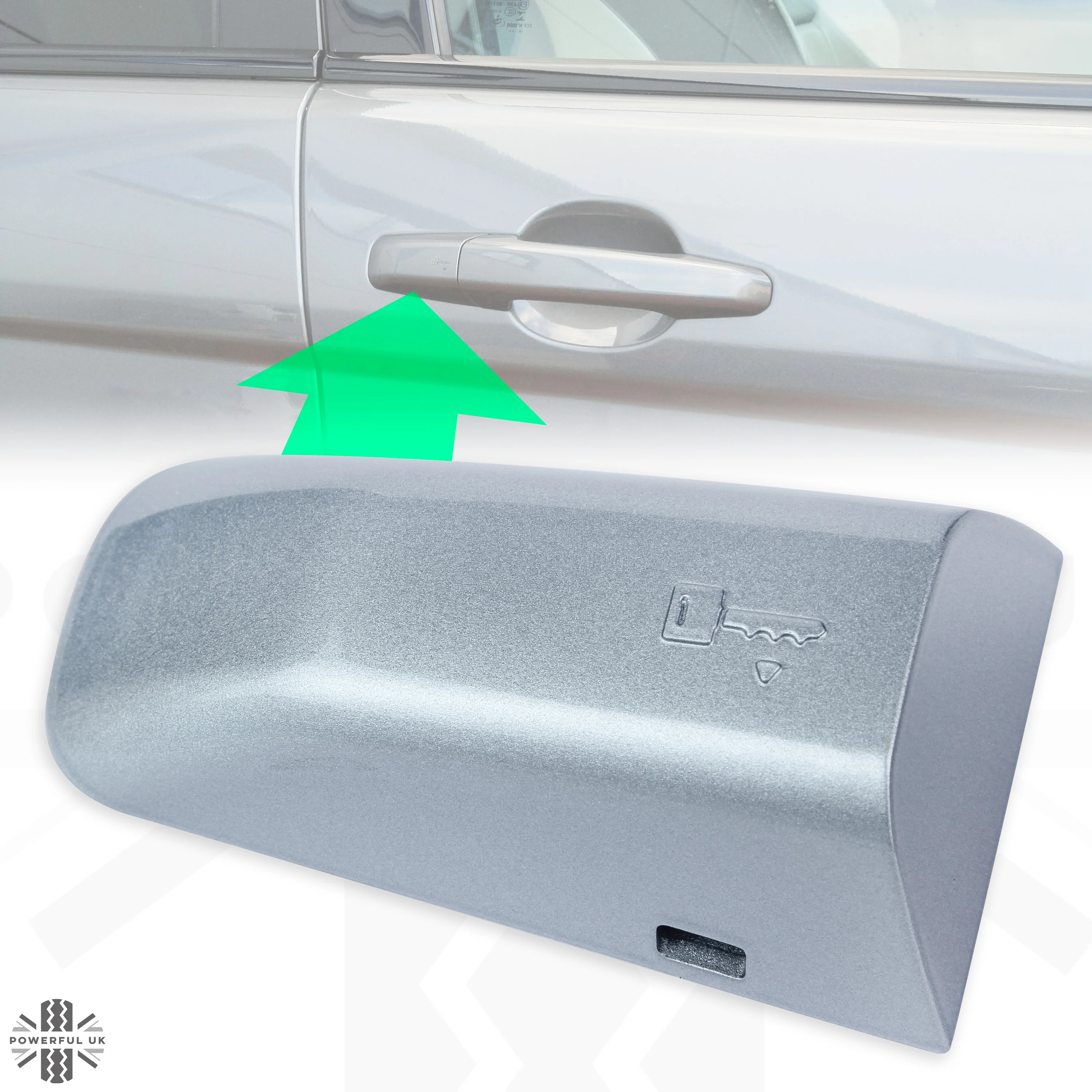 RIGHT Door Handle Key Piece for Land Rover Discovery Sport - Indus Silver