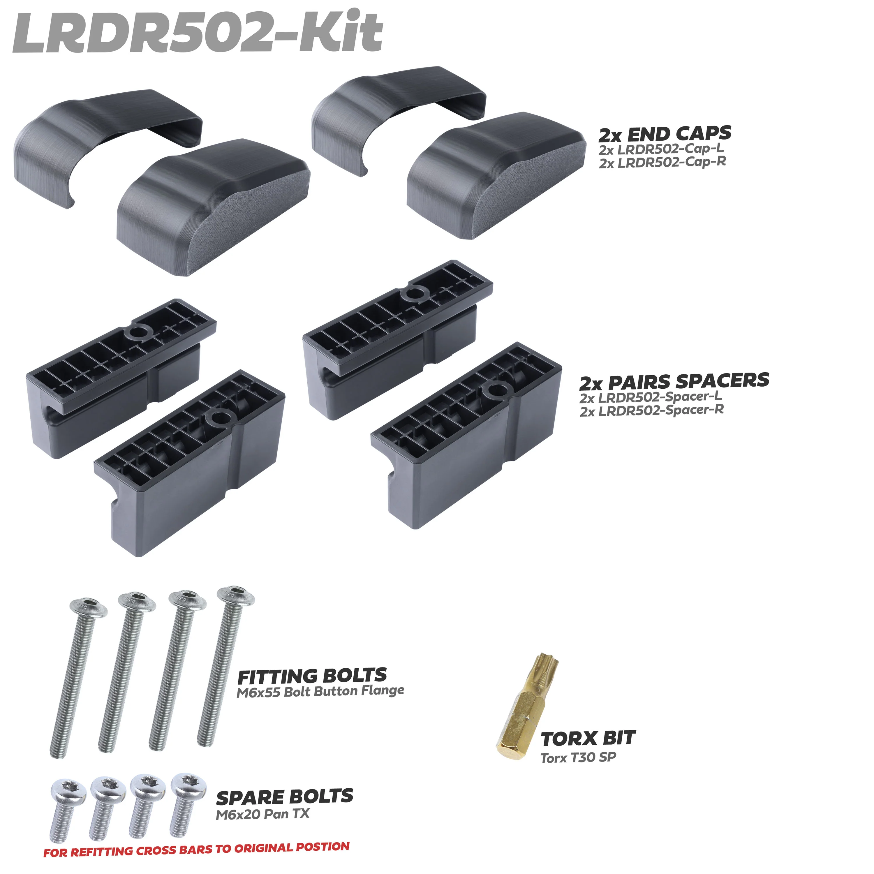 Roof Box Spacer/Fitting Kit for Land Rover Defender L663 Expedition Roof Rack (2025+ rack) - Image 4