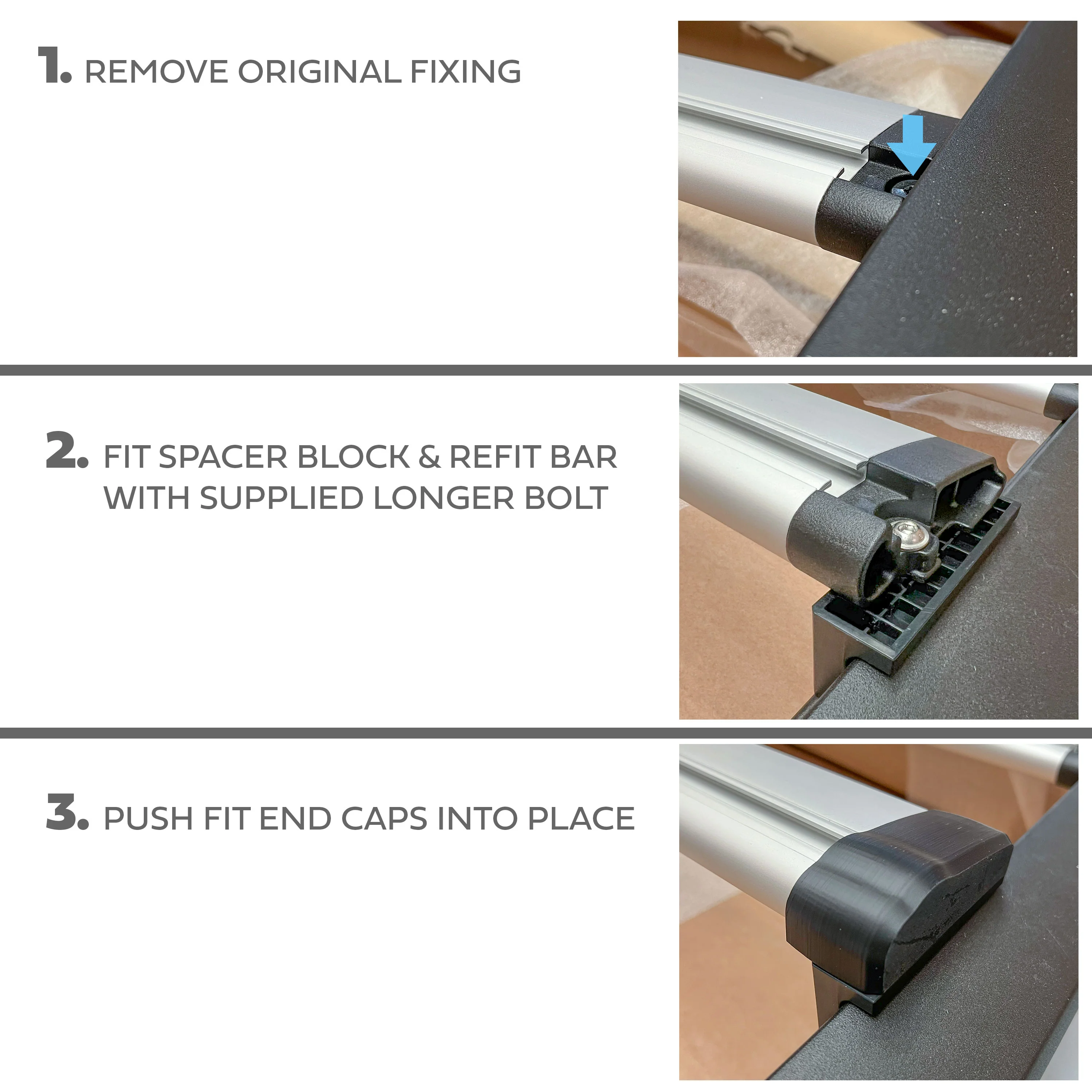 Roof Box Spacer/Fitting Kit for Land Rover Defender L663 Expedition Roof Rack (2025+ rack) - Image 6