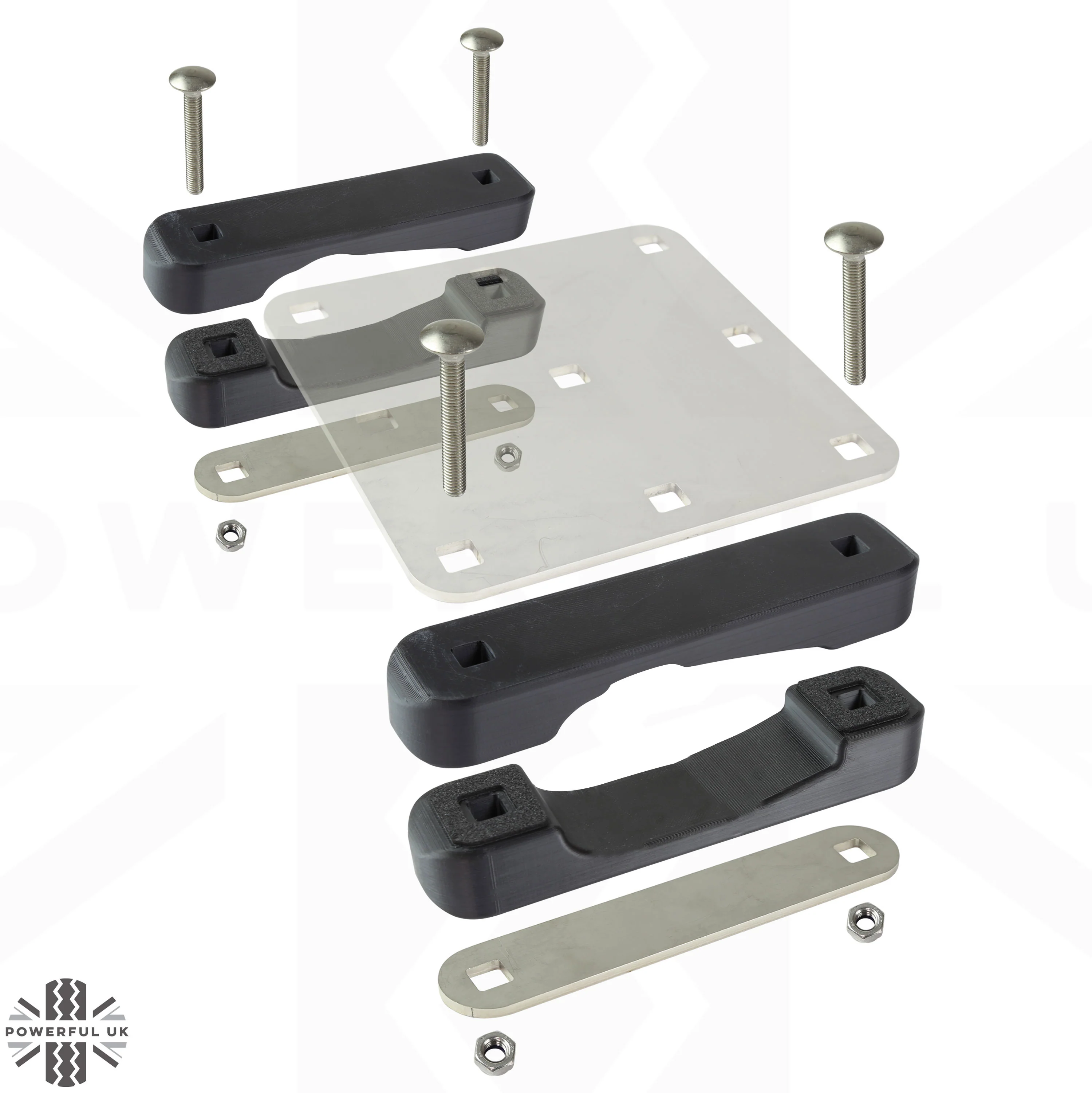 Roof Cross Bar Mount Clamp Kit for Range Rover Sport L320 (2005-13) - Kit A - Stainless Steel Top - Image 3