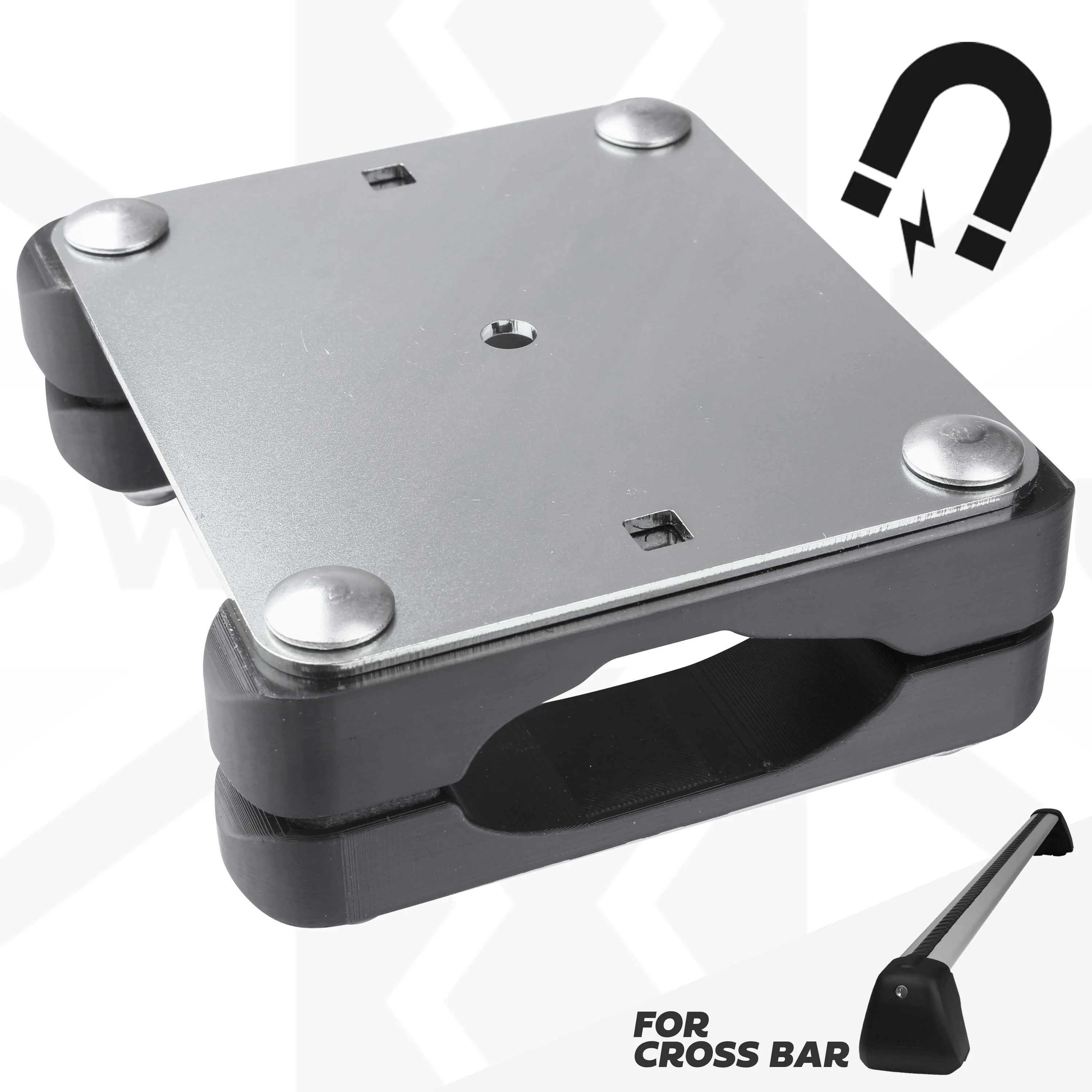 Roof Cross Bar Mount Clamp Kit for the Land Rover Defender L663 - Kit A - Zinc Plated Steel Top