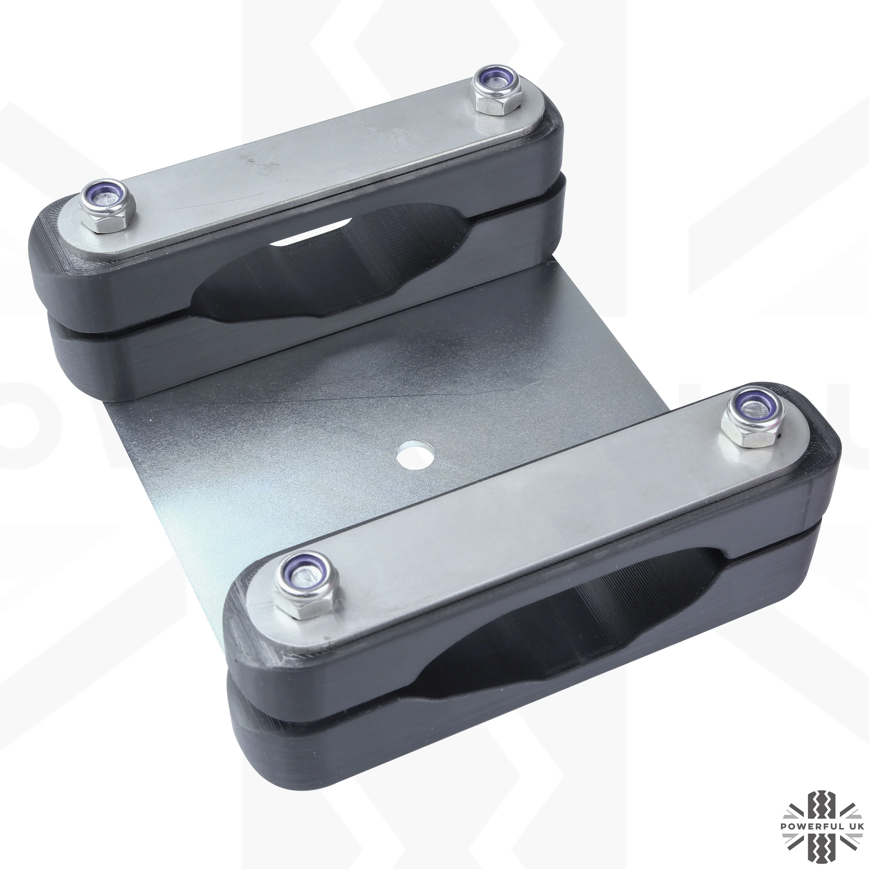 Roof Cross Bar Mount Clamp Kit for the Land Rover Defender L663 - Kit A - Zinc Plated Steel Top - Image 4