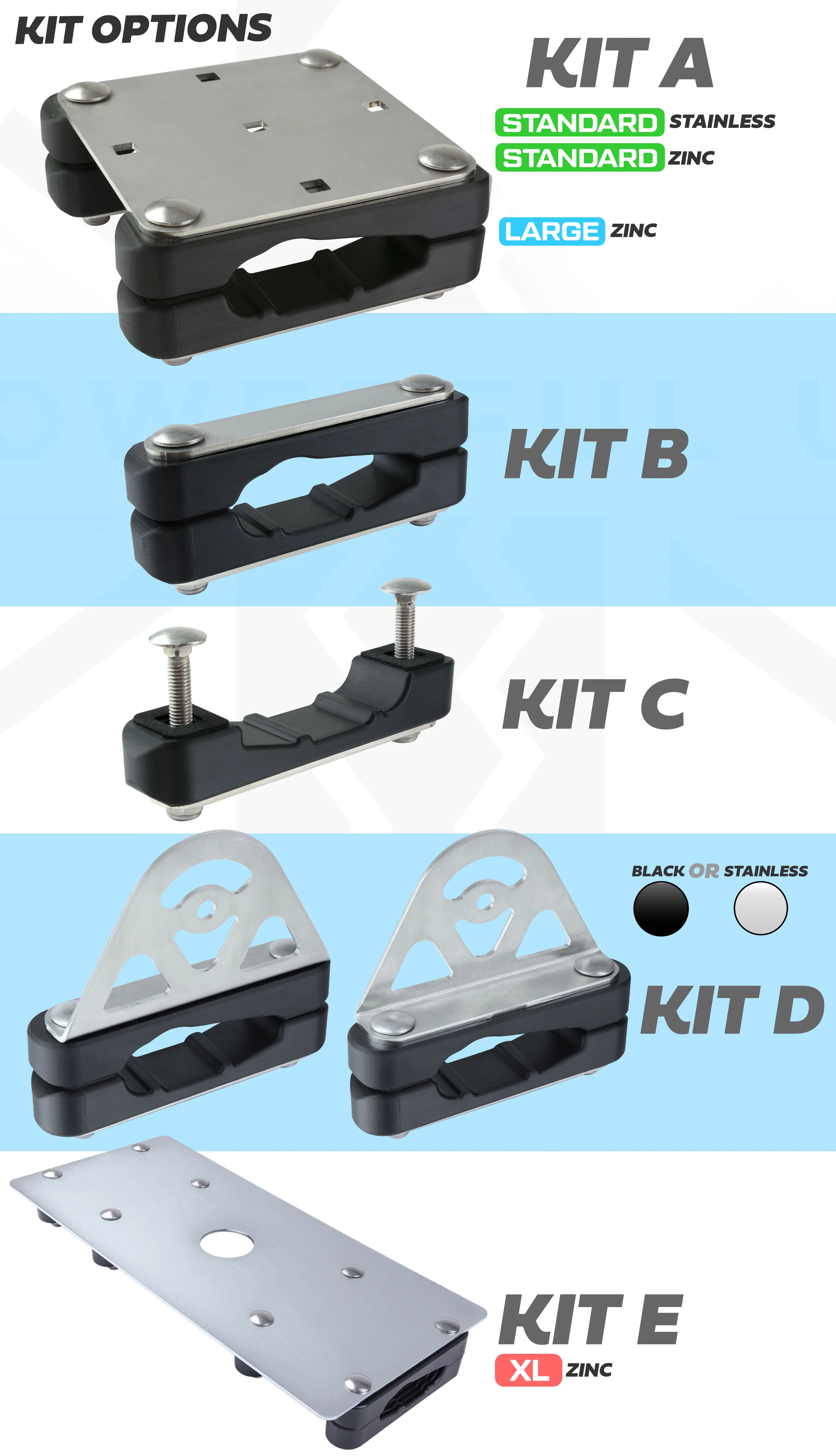 Roof Rack Mount Kit for the Land Rover Defender L663 - Kit A - LARGE Zinc Plated Steel - Image 11