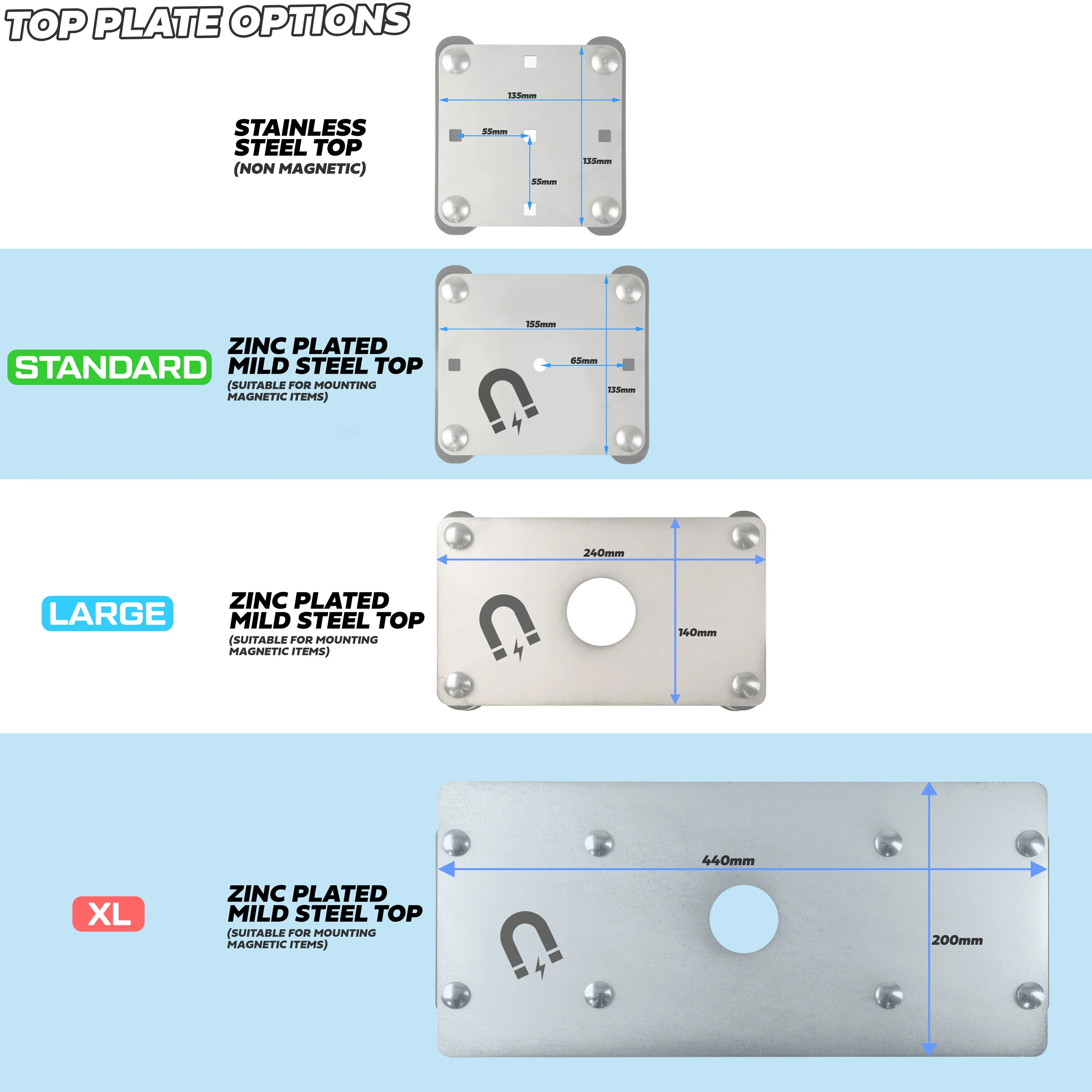 Roof Rack Mount Kit for the Land Rover Defender L663 - Kit A - LARGE Zinc Plated Steel - Image 12