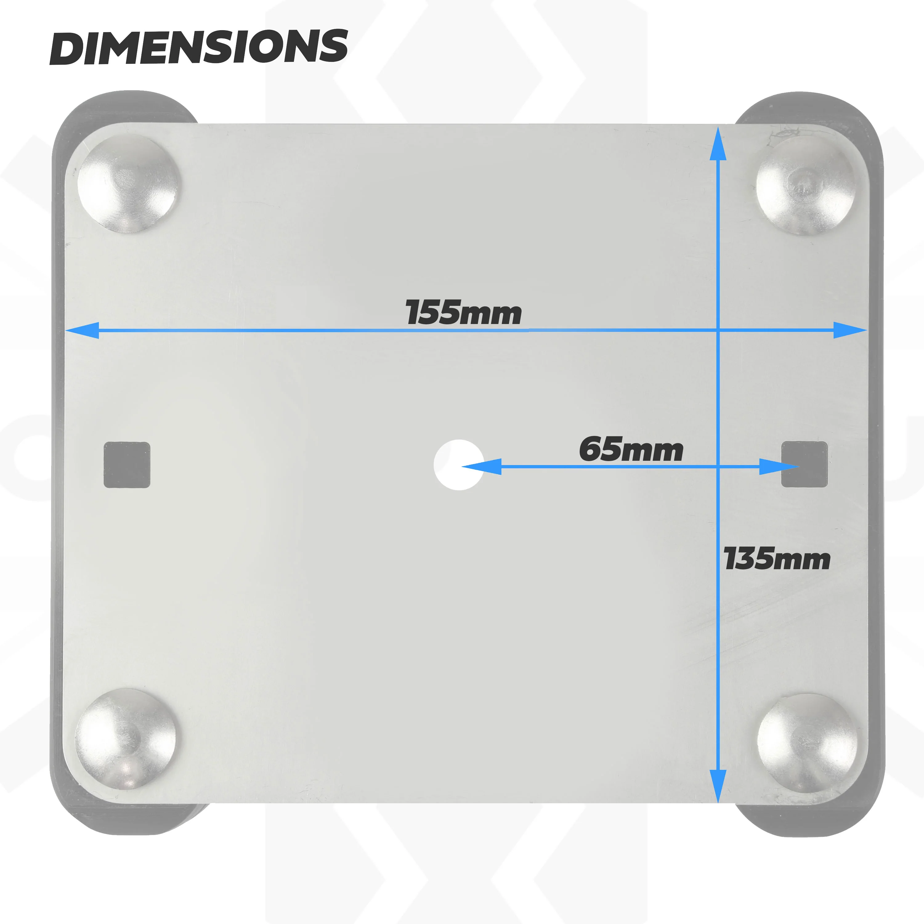 Roof Rack Antenna Mount Kit for the Land Rover Defender L663 - Kit A - Zinc Plated Steel - Image 6