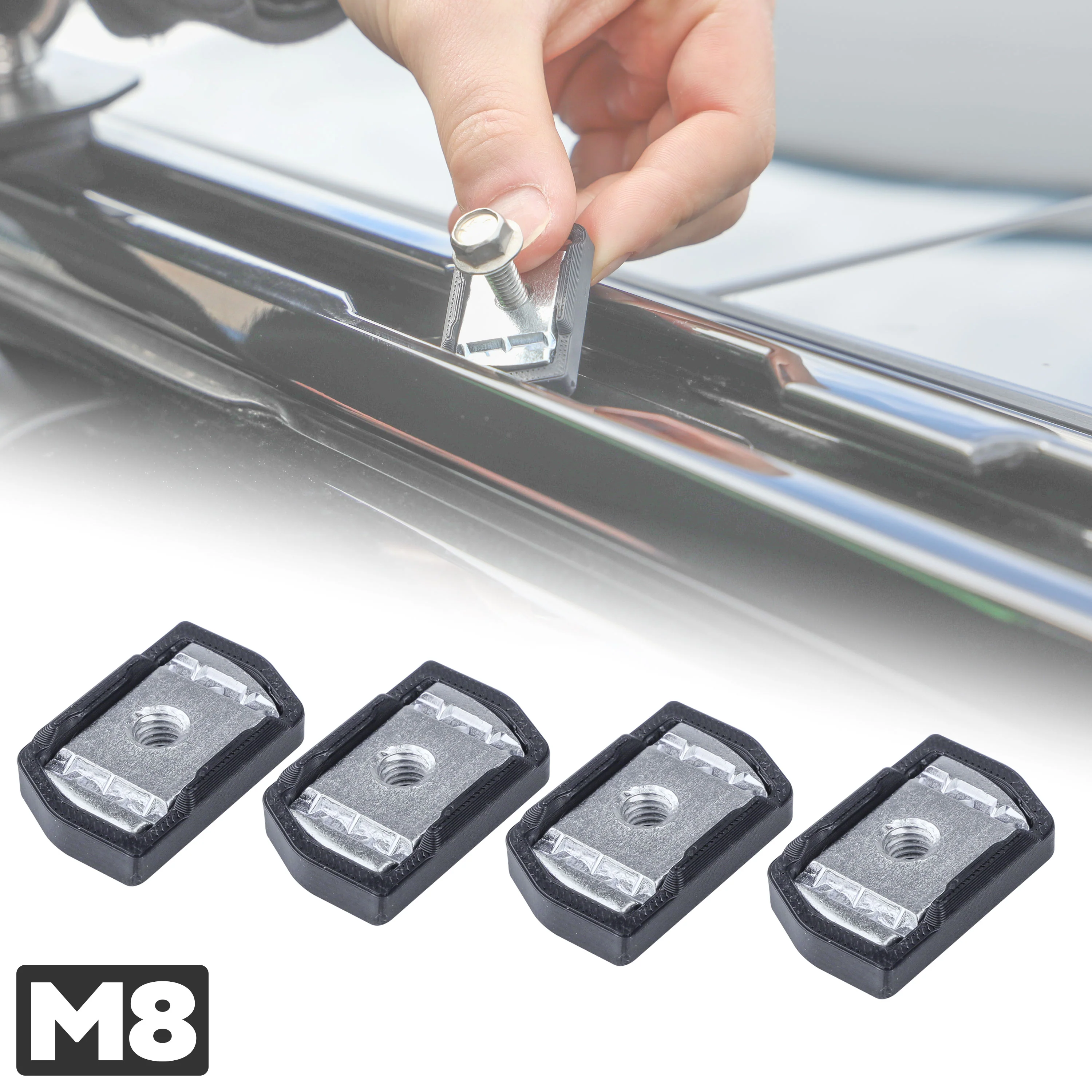Roof Rail Channel Fixing Kit for Land Rover Defender L663 - M8