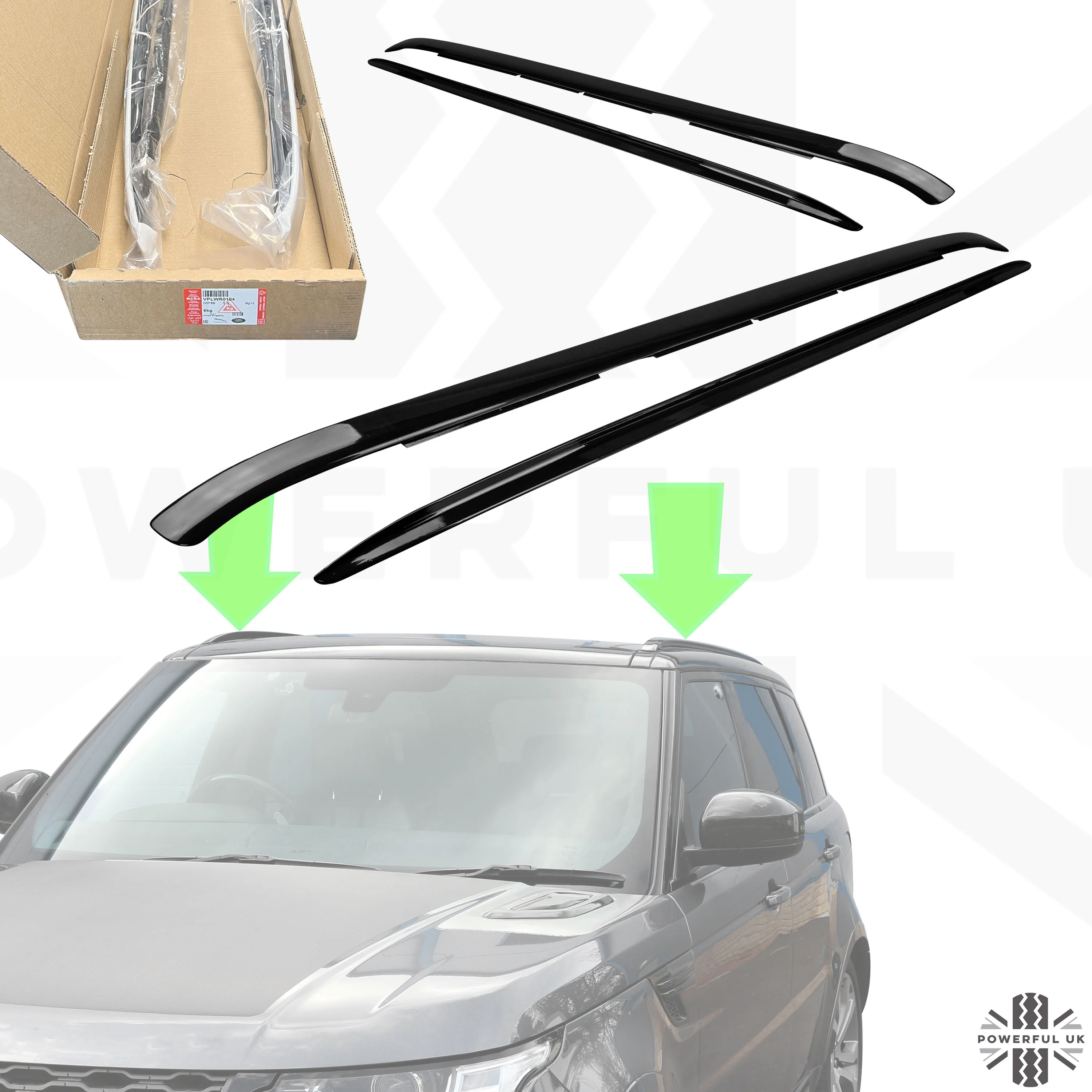 Roof Rails and Cover Strip Kit for Range Rover Sport L494 - Black - Genuine - Image 8