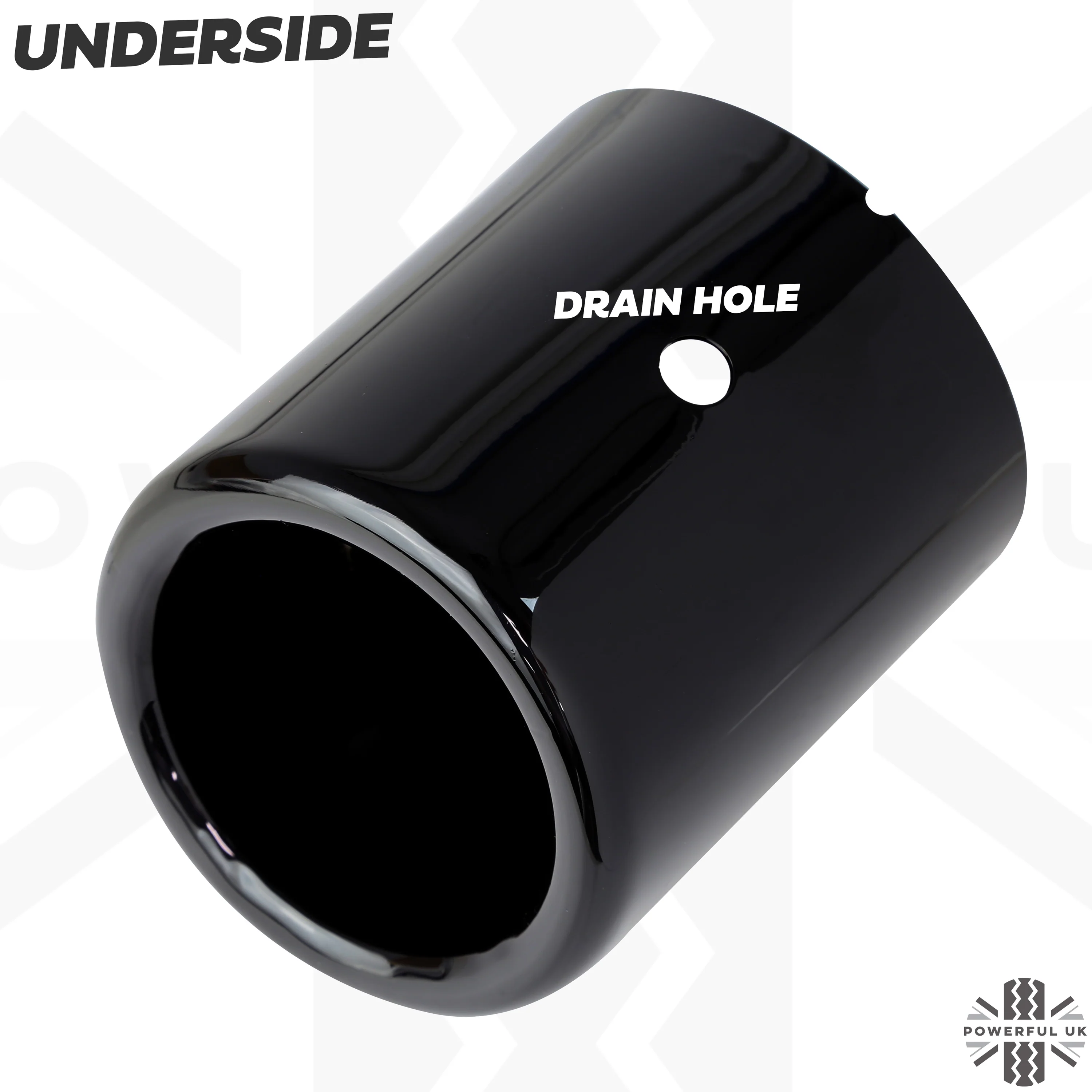 Round Exhaust Tips - Pair - DIESEL - Gloss Black for Range Rover Sport L494 (2014-17) - Image 7