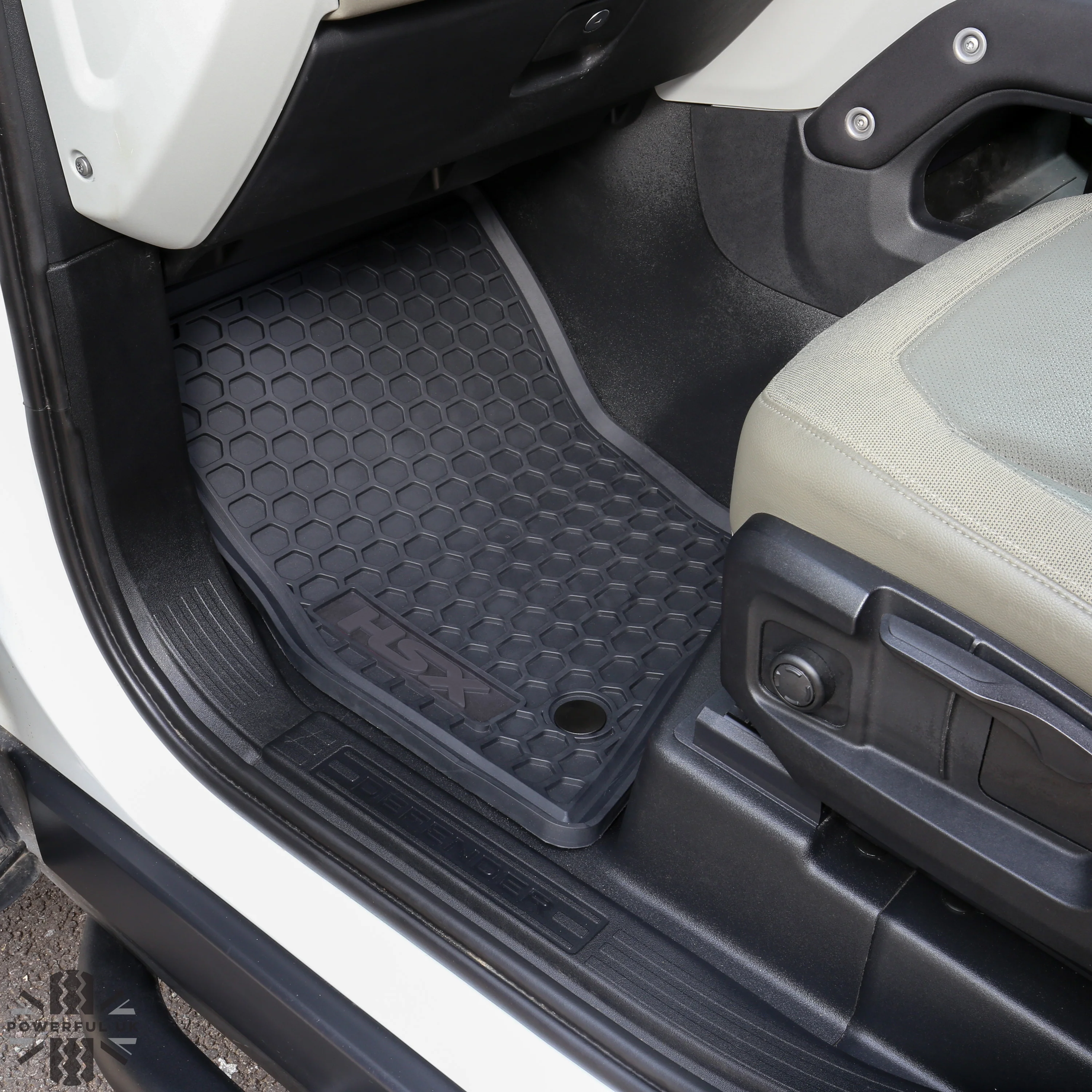 Rubber Floor Mat 2pc Set - Front Mats Only - for Land Rover Defender L663 - RHD - Image 6