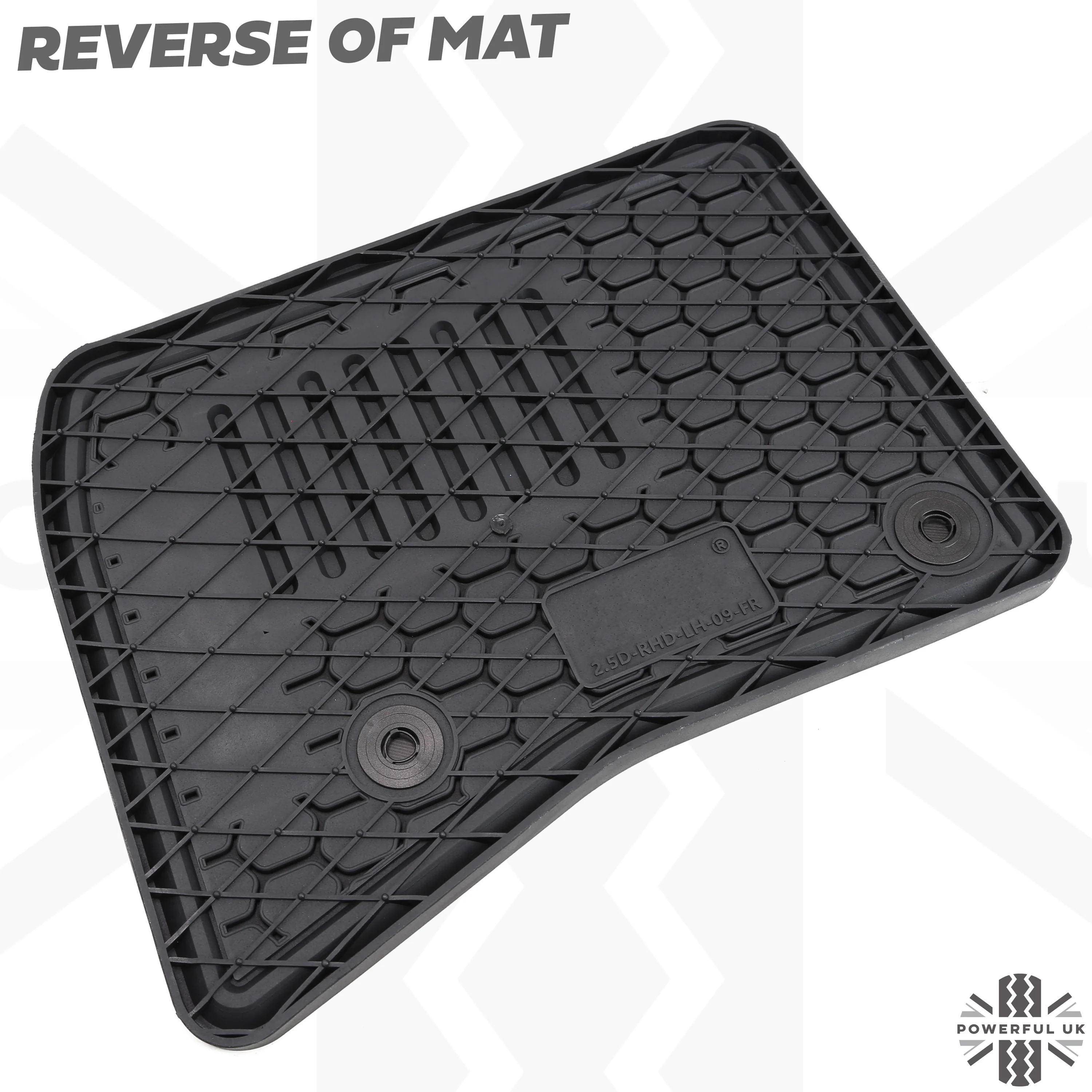 Rubber Floor Mat 2pc Set - Front Mats Only - for Land Rover Defender L663 - RHD - Image 9