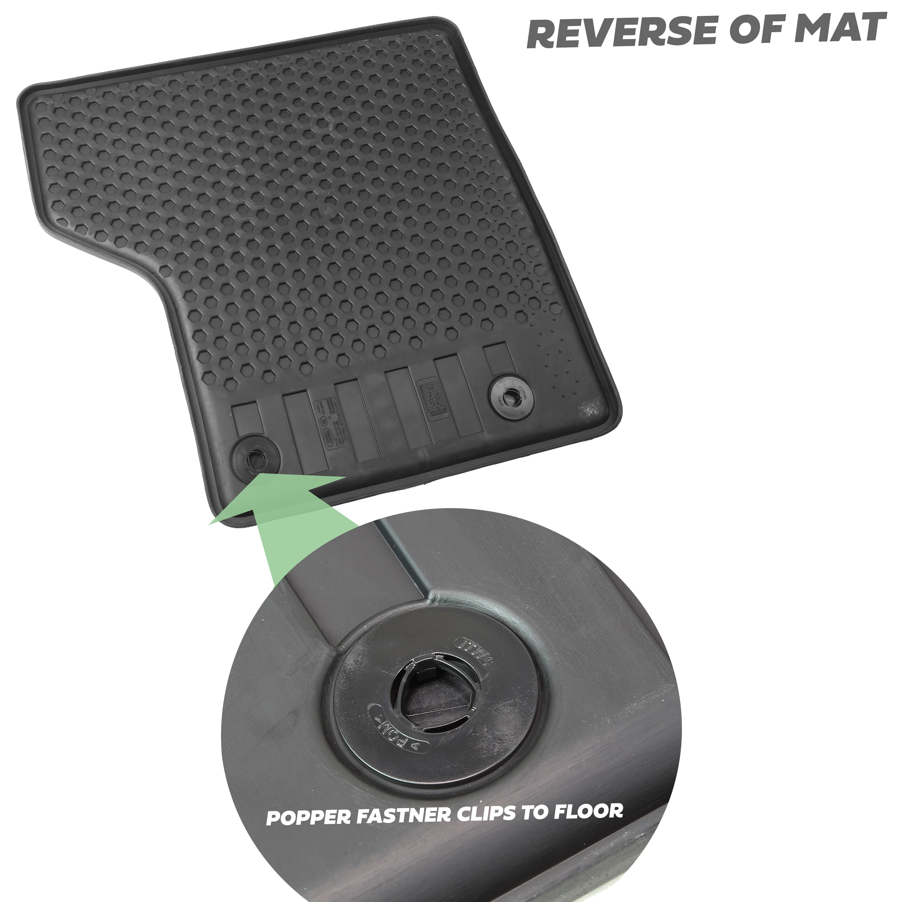 Rubber Floor Mat Set - Genuine - for Land Rover Defender L663 (90 models) - RHD - Image 5