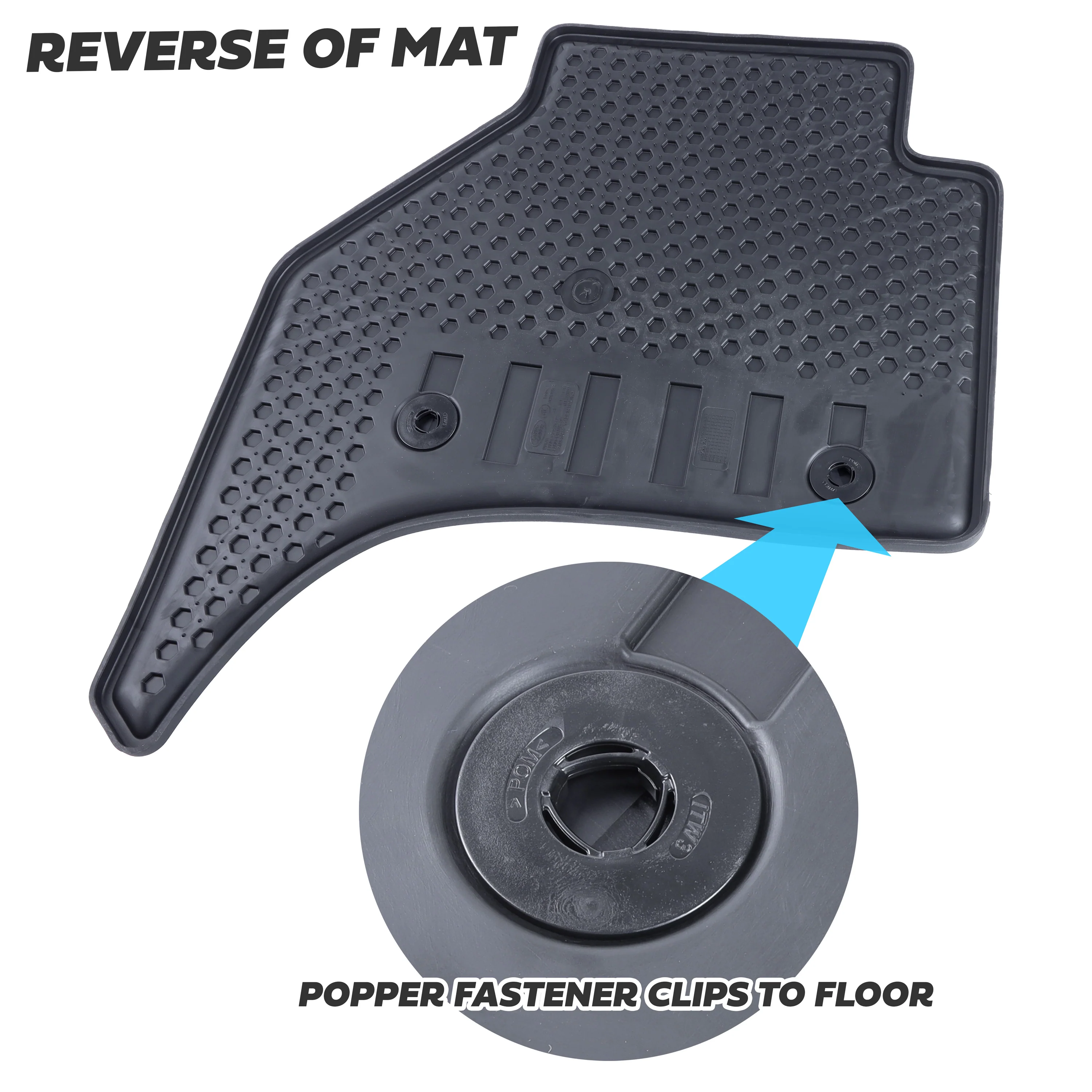 Rubber Floor Mat Set - Genuine - for Land Rover Defender L663(110 models) - RHD - 5 seat - Image 5