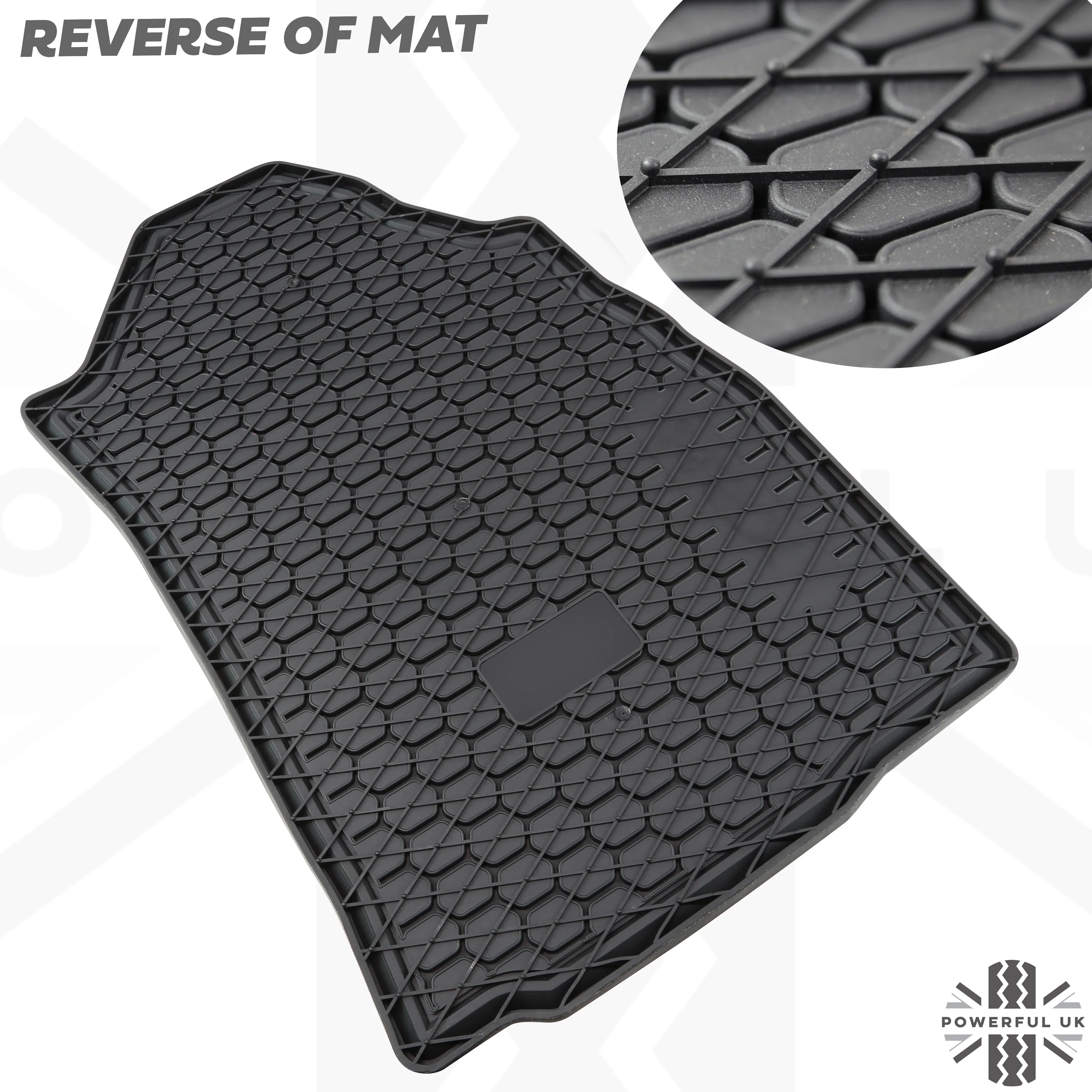 Rubber Floor Mats 4pc - RHD - for Toyota Hilux mk8 (2016+) - Image 6