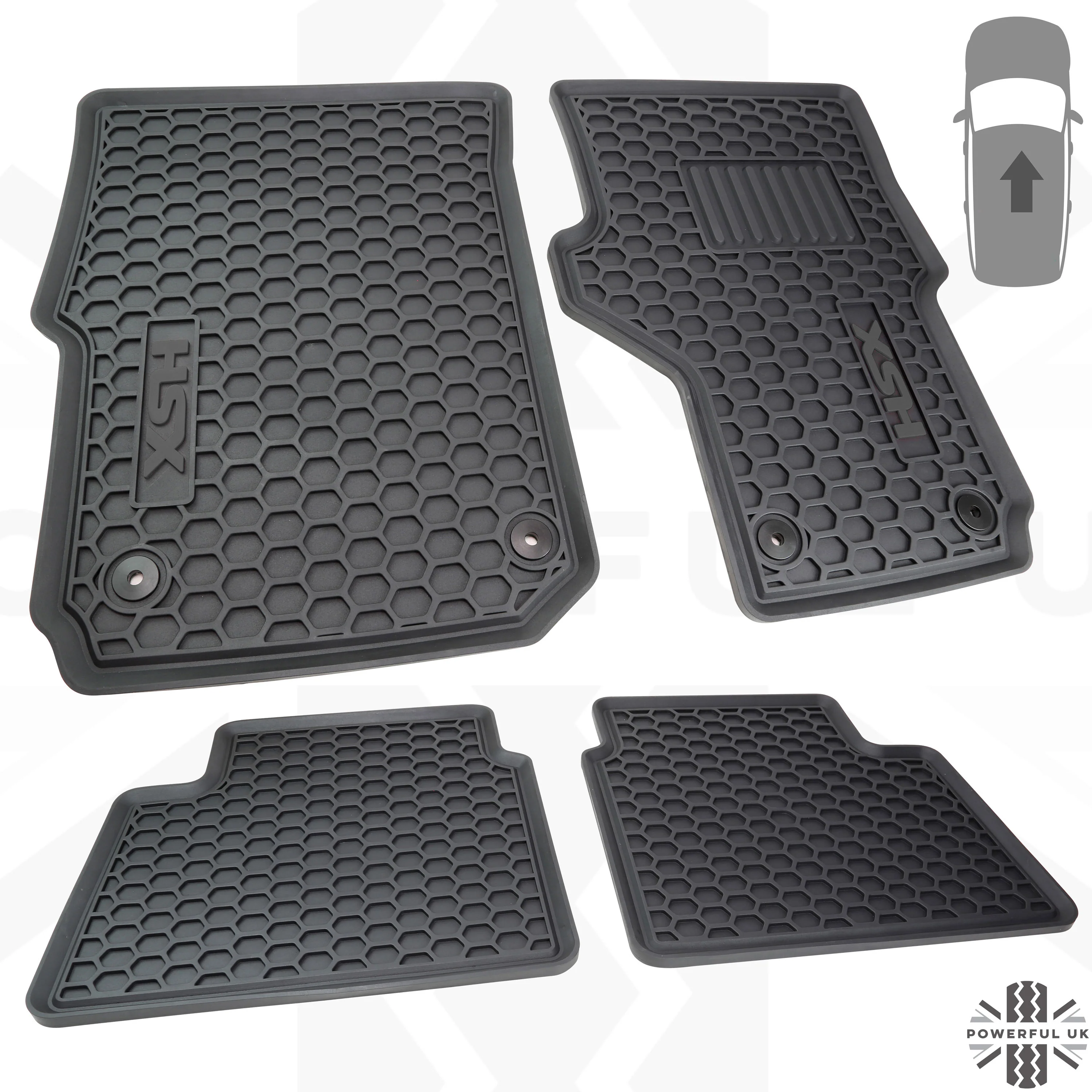 Rubber Floor Mats 4pc - RHD - for VW Amarok - Image 3