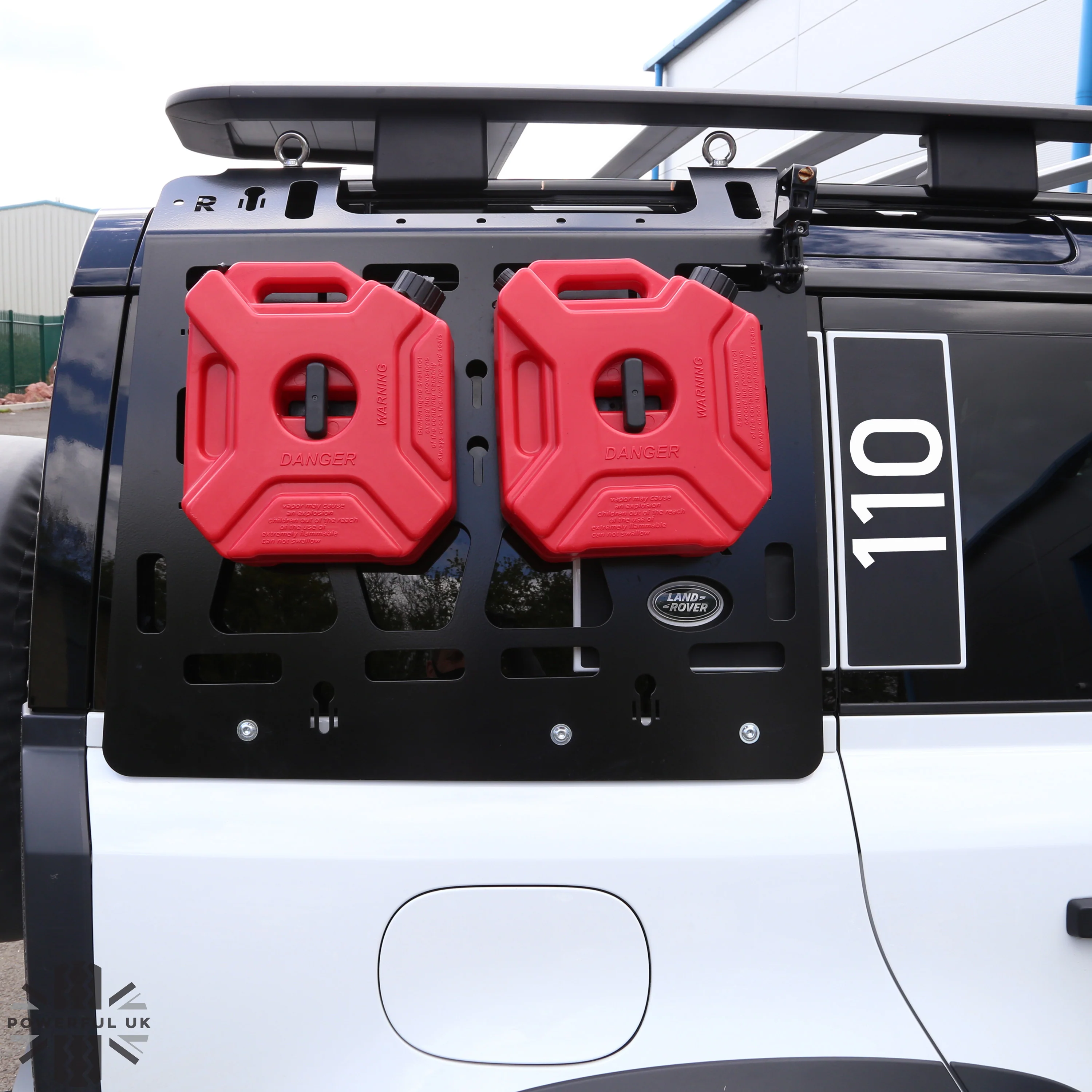 Side Panel Decal Kit - 'Vertical 110 & Badge Relocate' - Matte Black for Land Rover Defender L663 - Image 4