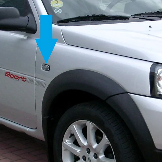 Side Repeaters (Pair) - LED - Clear - Dynamic Sweep for Land Rover Freelander 1 - Image 2