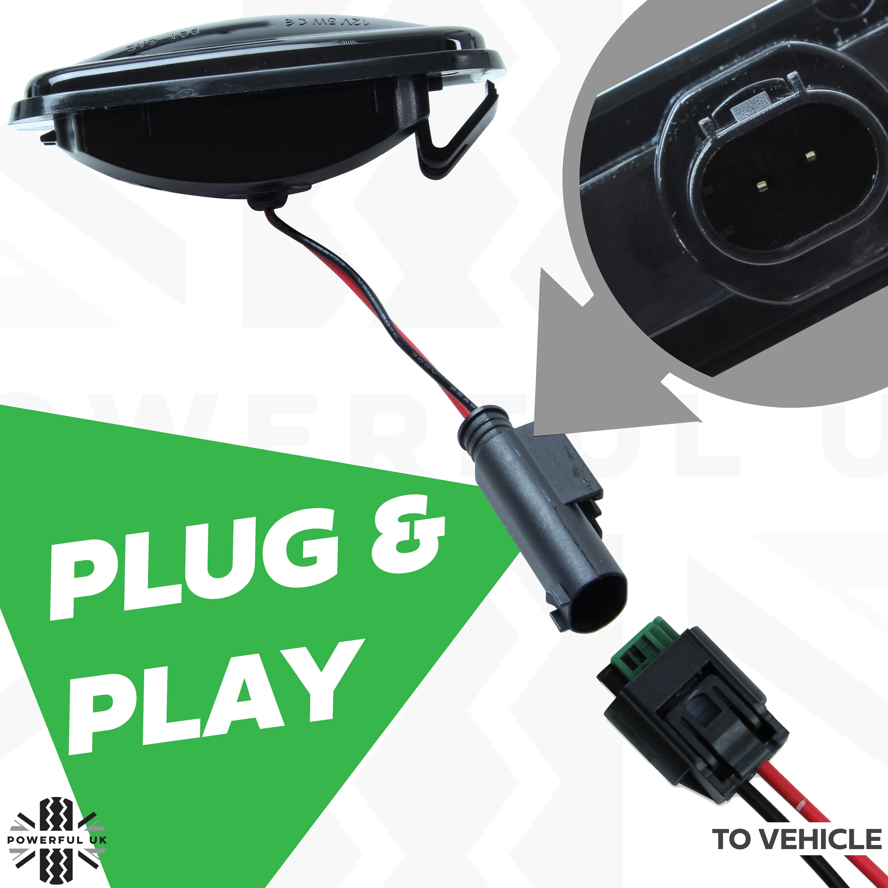 Side Repeaters (Pair) - LED - Clear - for MG Rover (various models) - Image 5