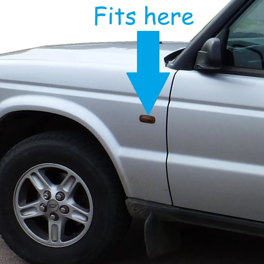 Side Repeaters (Pair) - LED - Smoked - Dynamic Sweep for Land Rover Discovery 2 - Image 4