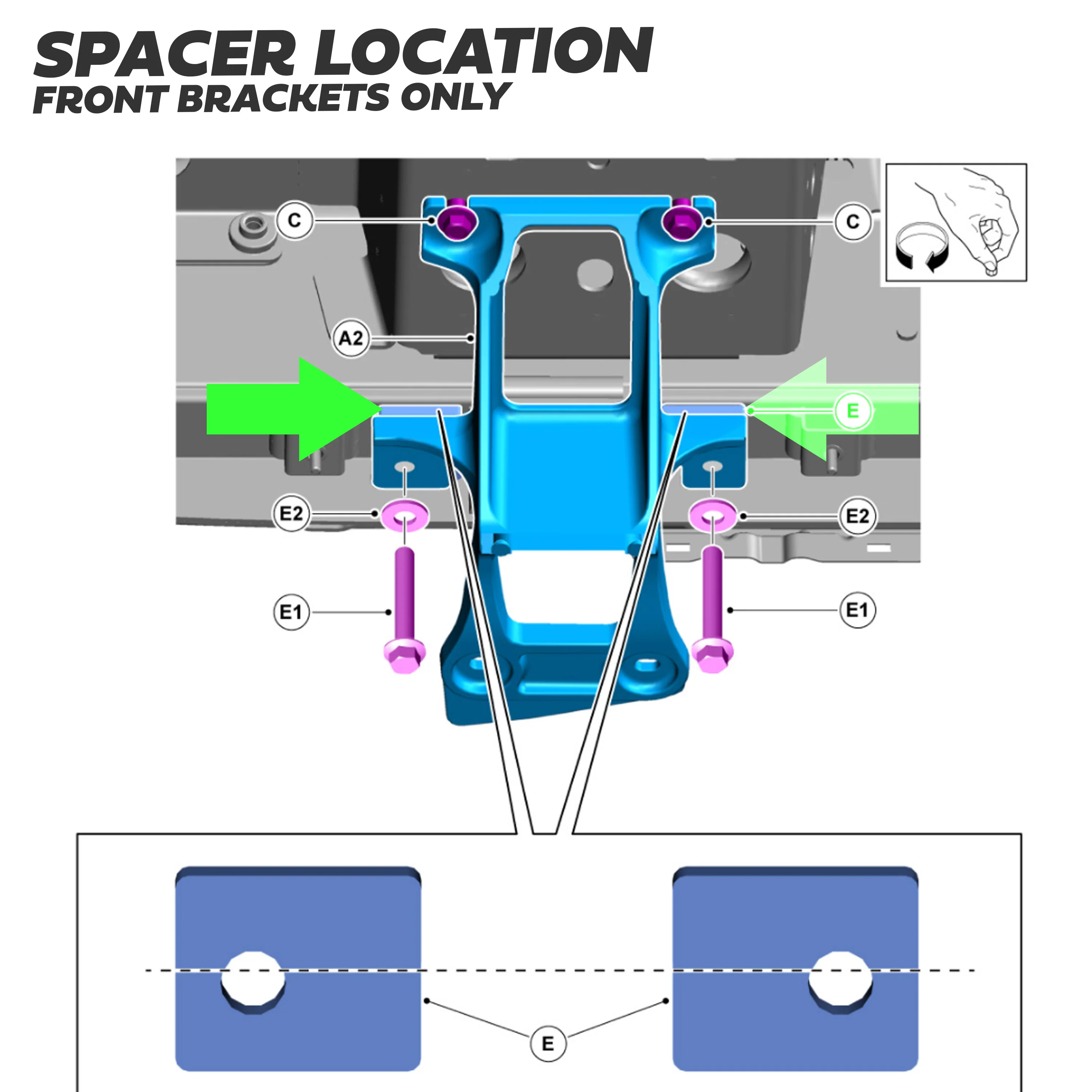 Side Step / Tube Spacer kit (genuine) for Land Rover Discovery 5 2021 - Image 7