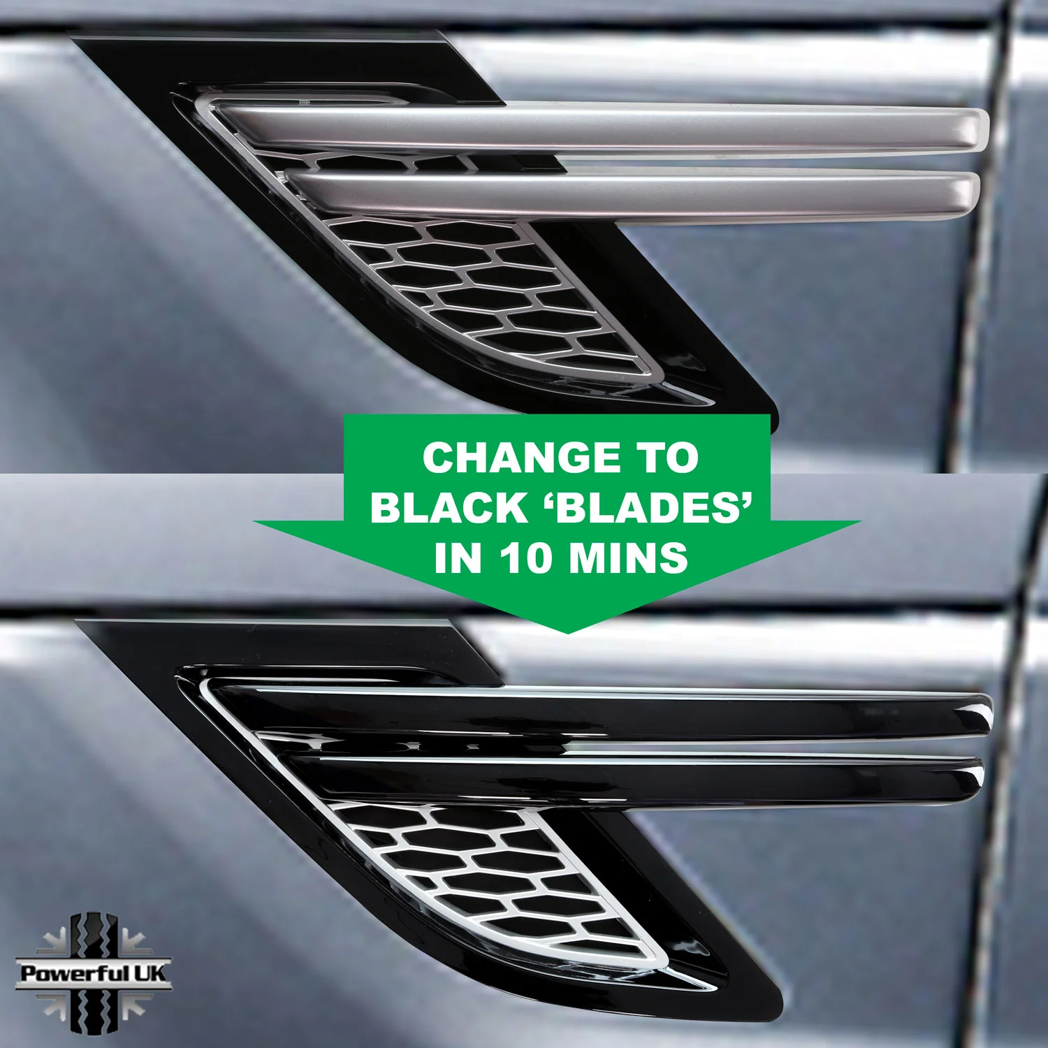 Side Vent Blade Covers - Gloss Black for Rover Sport L494 2014-17 - Image 3