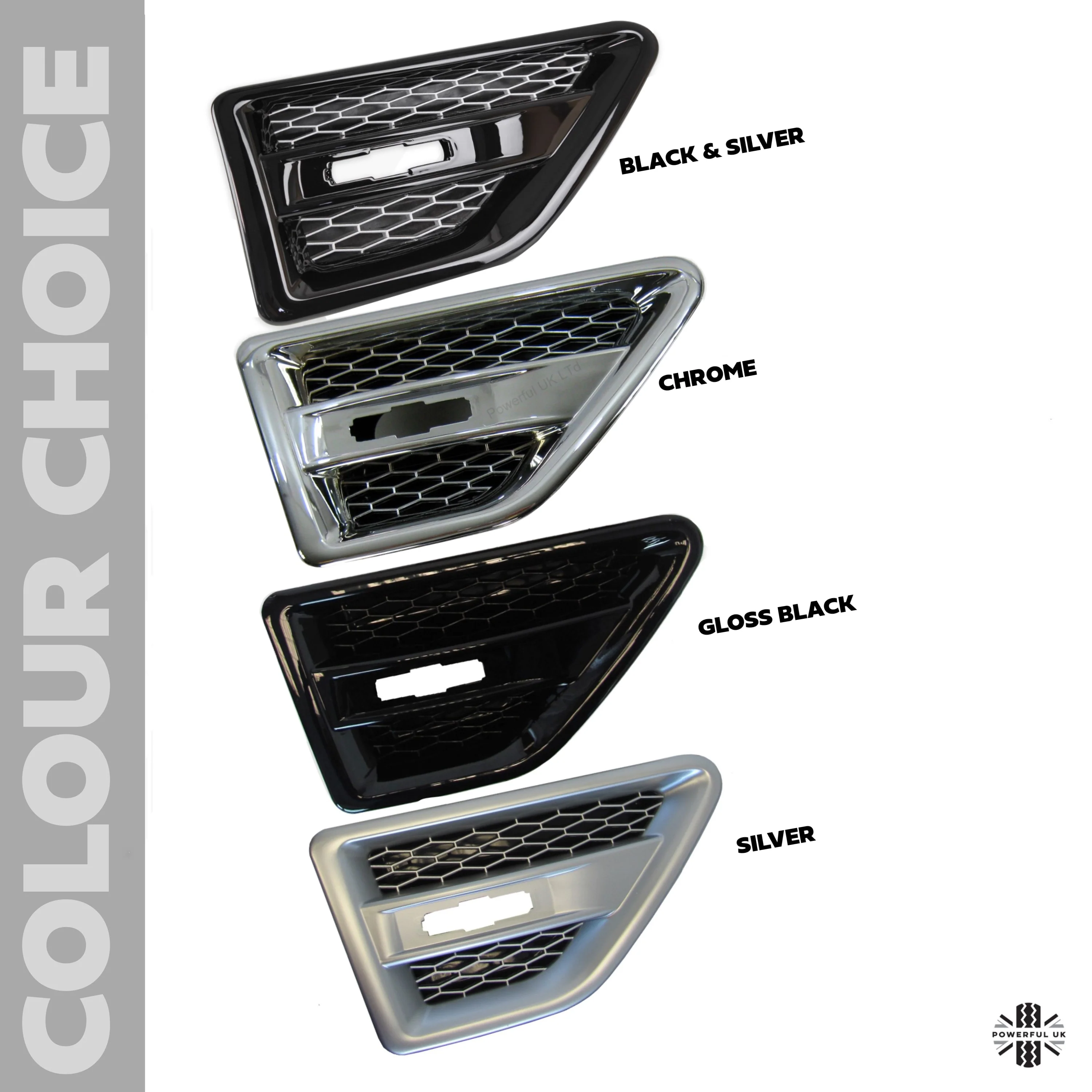 Side Vents - Silver - for Land Rover Freelander 2 - PAIR - Image 3