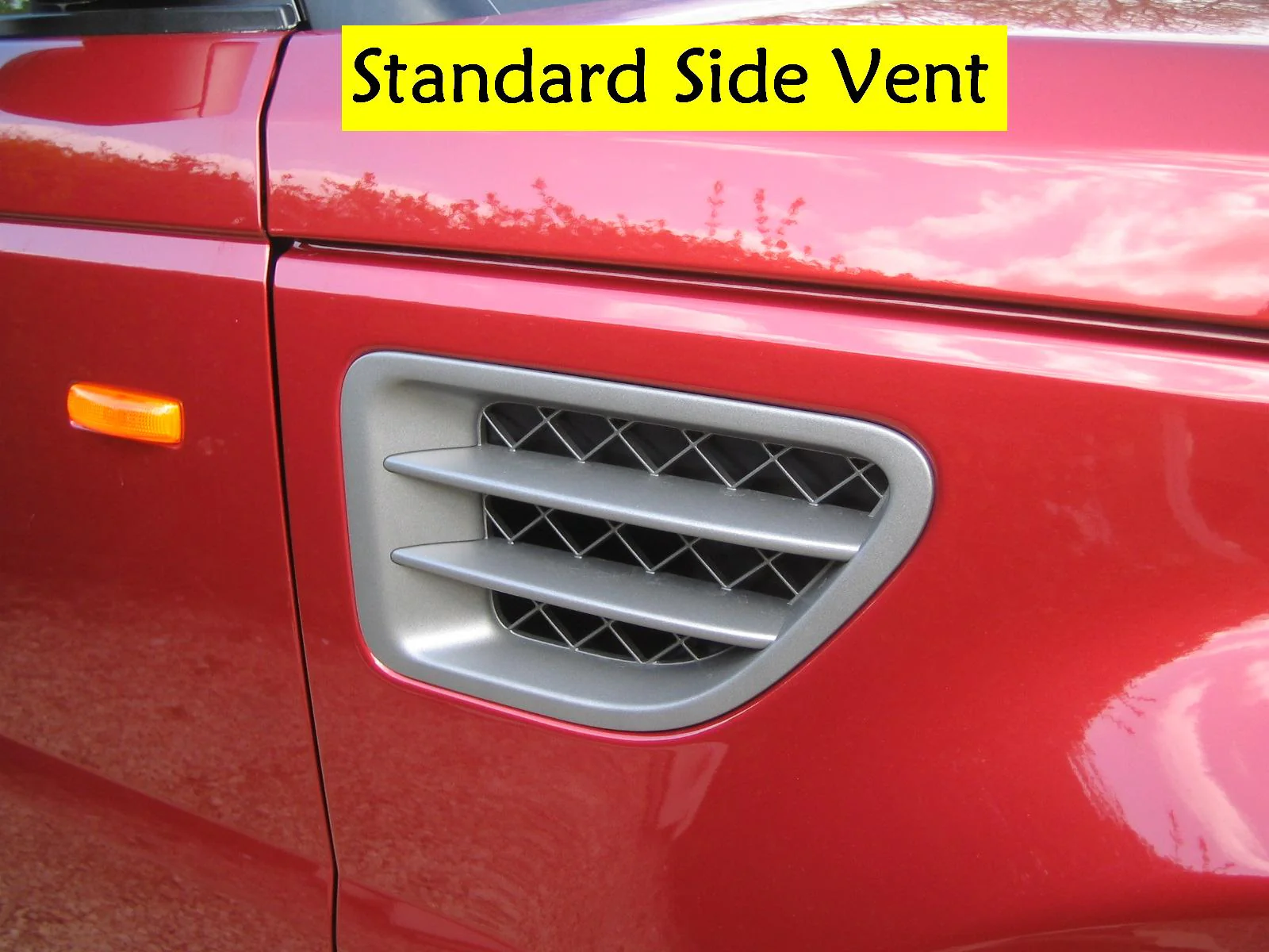 Side Vents SUPERCHARGED Style - Chrome/Black for Range Rover Sport - Image 4