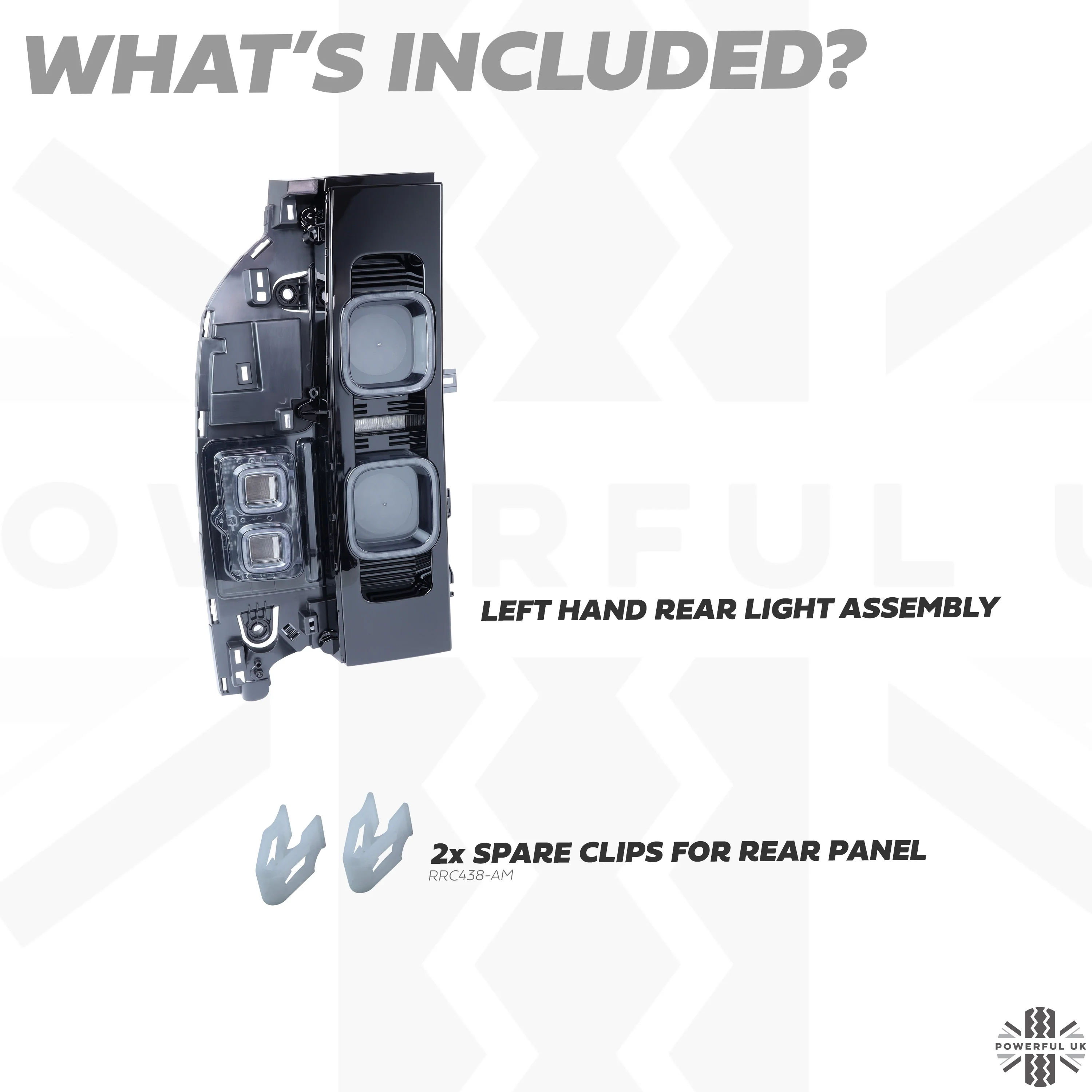 Smoked UK Rear Light Assembly (Aftermarket) for Land Rover Defender L663 - LH - Image 3