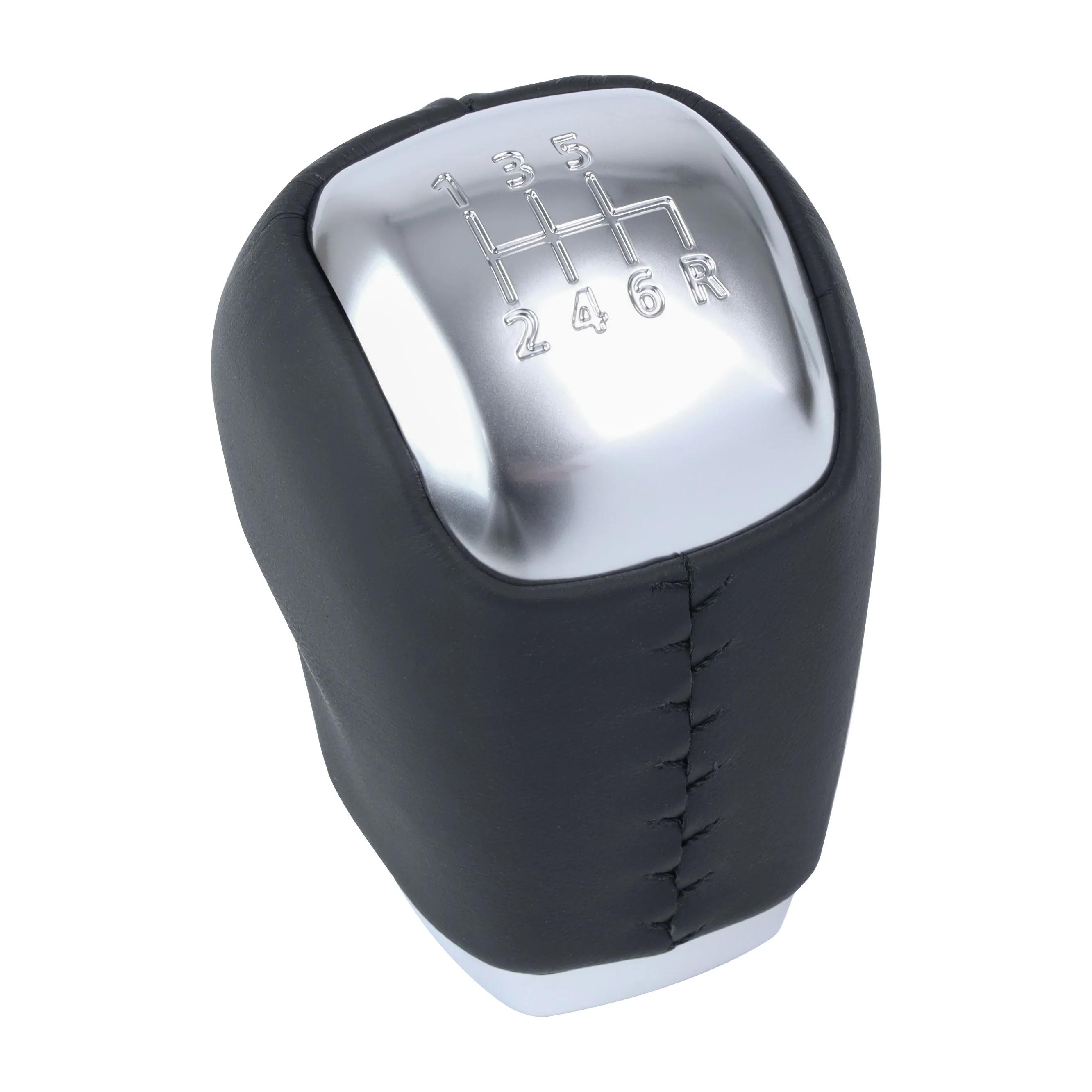 Smooth Black Leather Gear Knob for Range Rover Evoque with Manual 6 Speed - Image 5