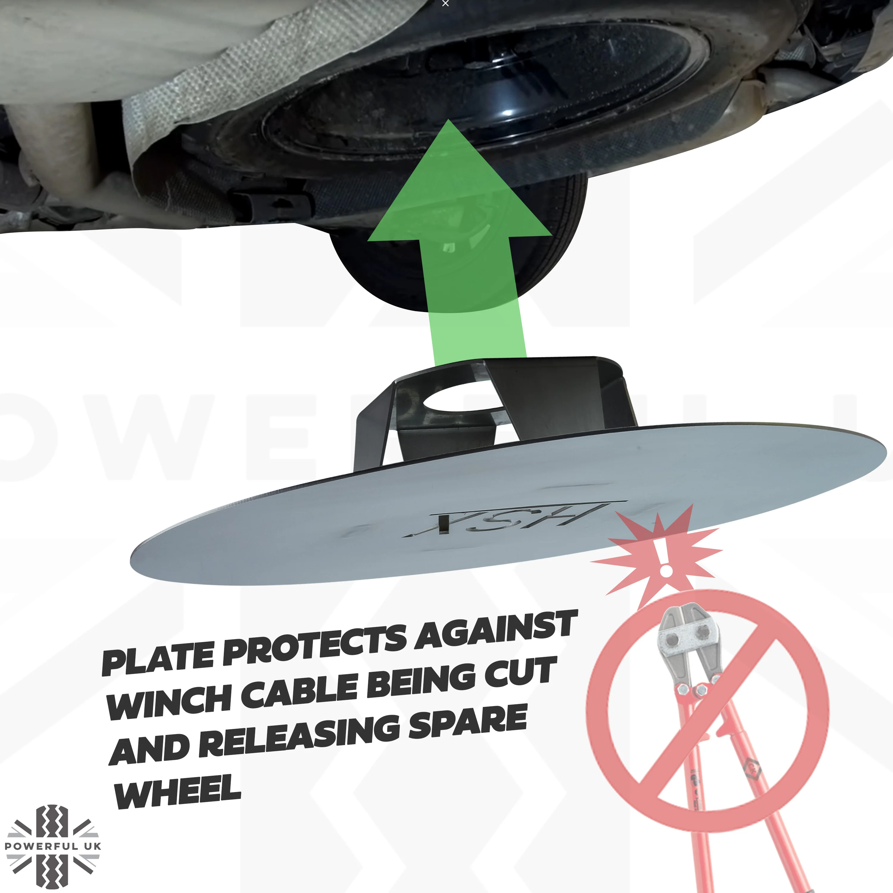 Spare Wheel Anti-theft Protection Disc - Stainless for Land Rover Discovery 3 & 4 - Image 7