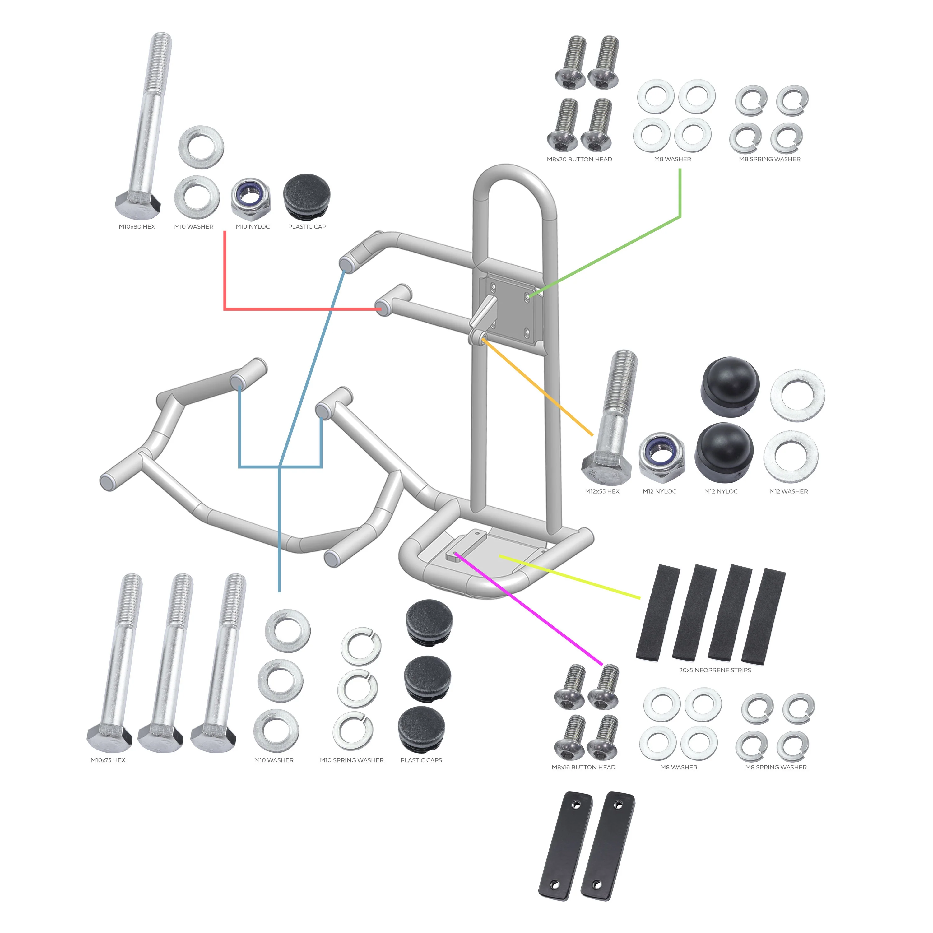 Spare Wheel Cradle & Jack Mount for Land Rover Defender L663 - Image 8