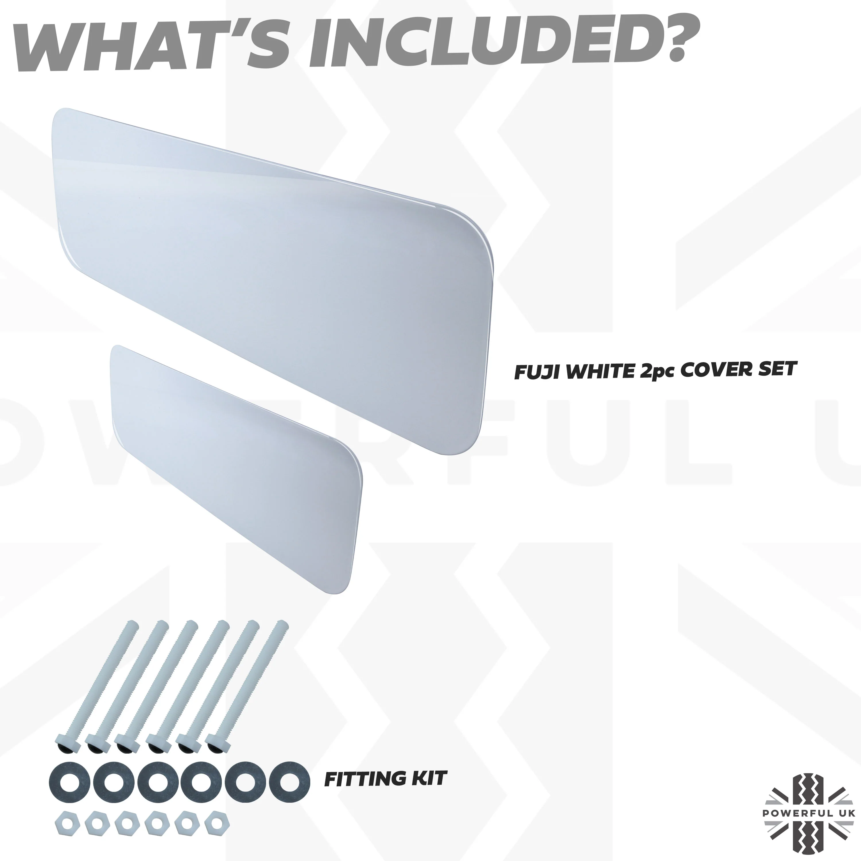 Spare Wheel Delete Cover Set for Land Rover Defender L663 - Fuji White - Image 3