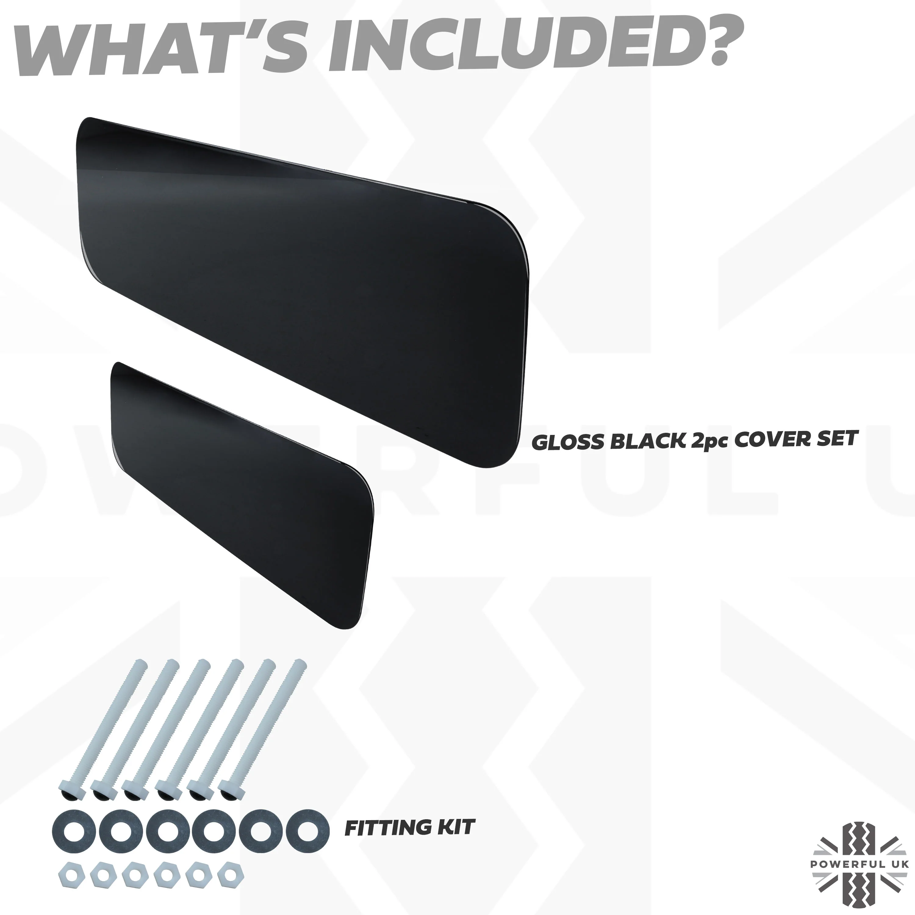 Spare Wheel Delete Cover Set for Land Rover Defender L663 - Gloss Black - Image 3
