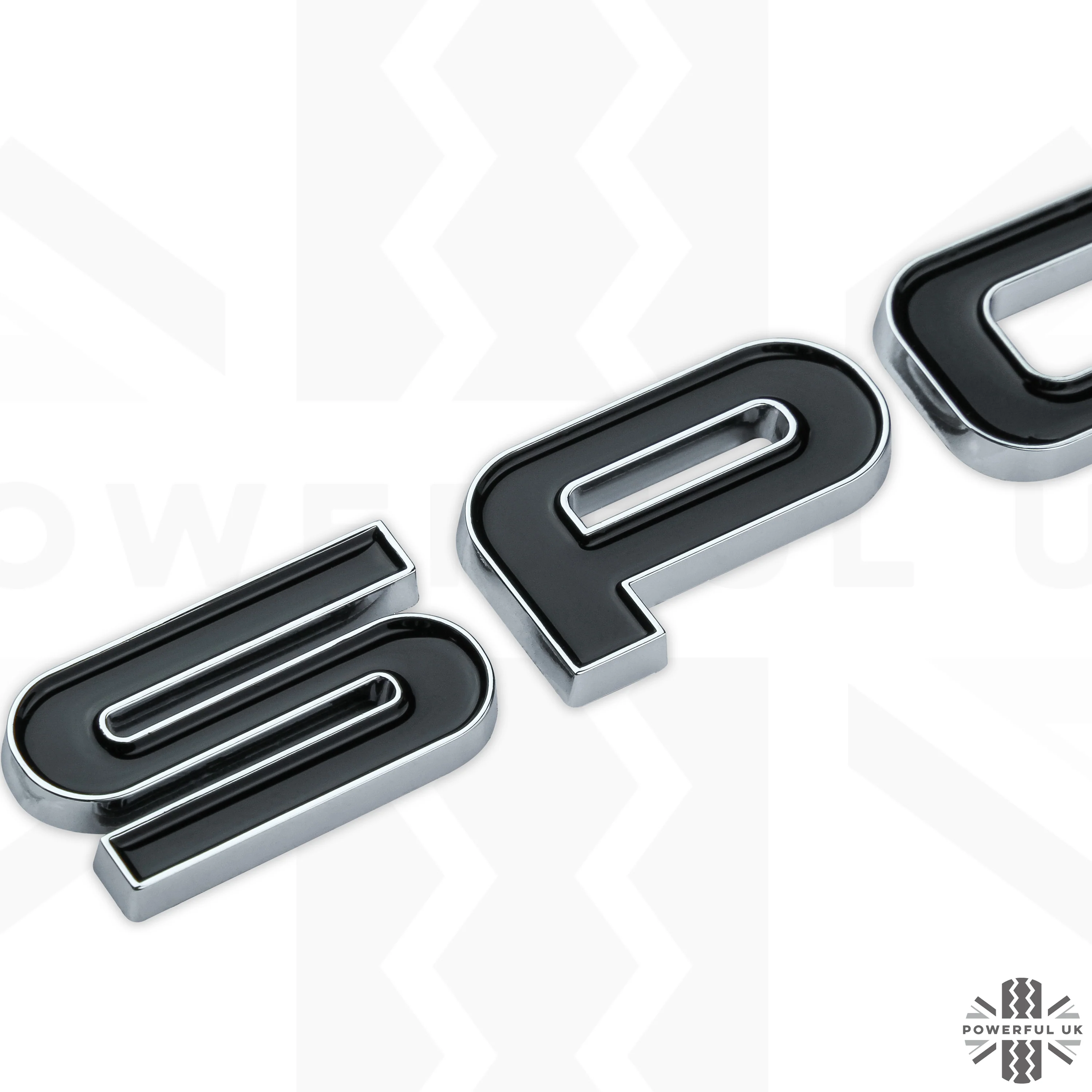 SPORT Lettering - Chrome & Black for Range Rover Sport L494 Tailgate - Image 4